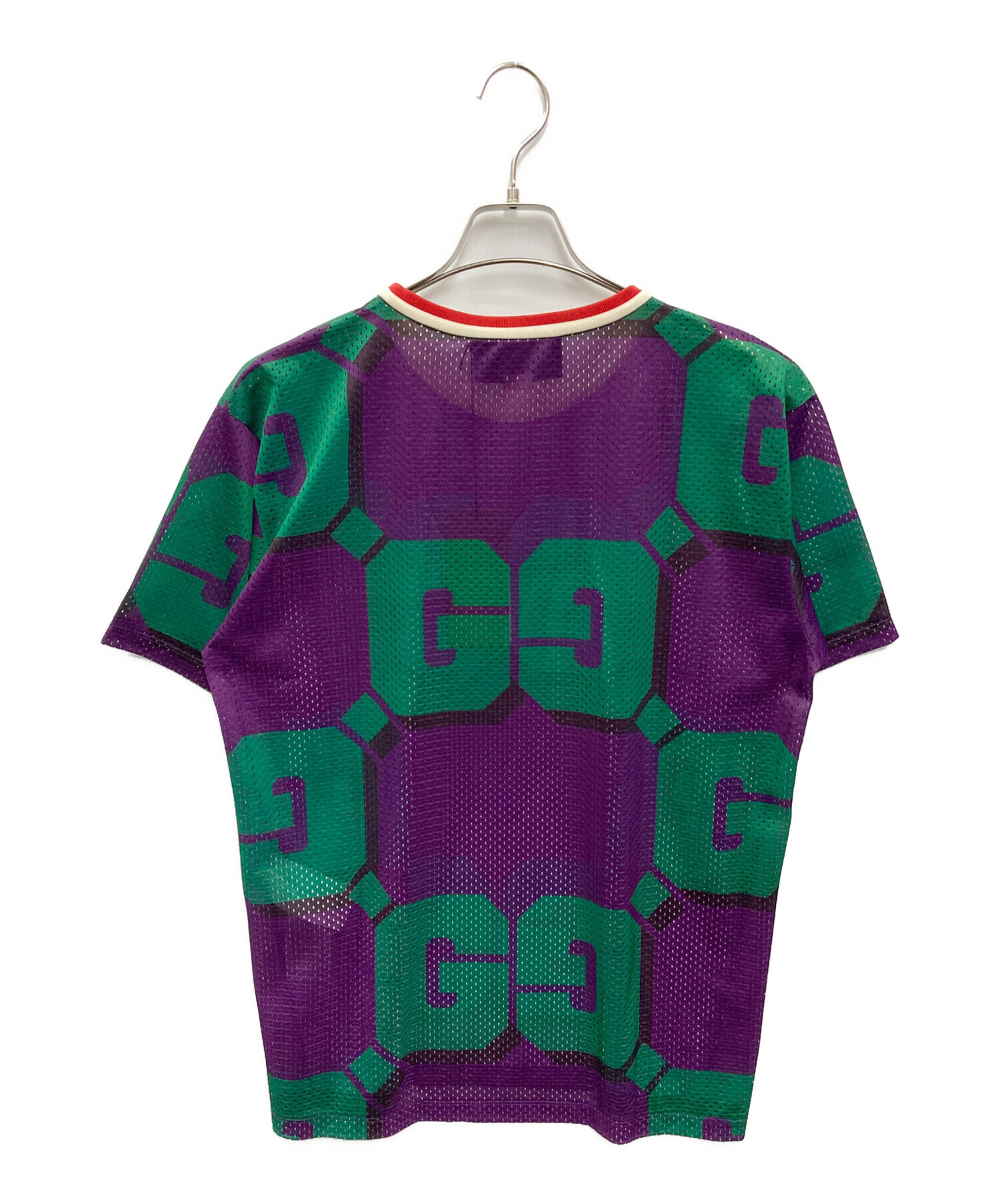 中古・古着通販】GUCCI (グッチ) メッシュ Tシャツ グリーン×パープル 