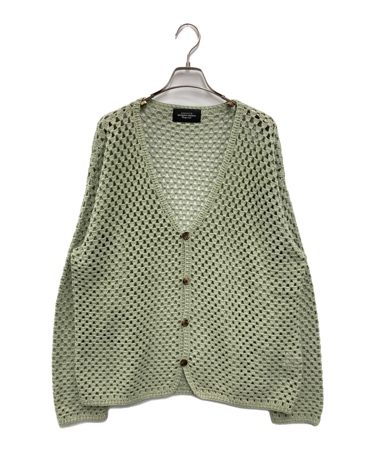 中古・古着通販】UNUSED (アンユーズド) Crochet cardigan グリーン