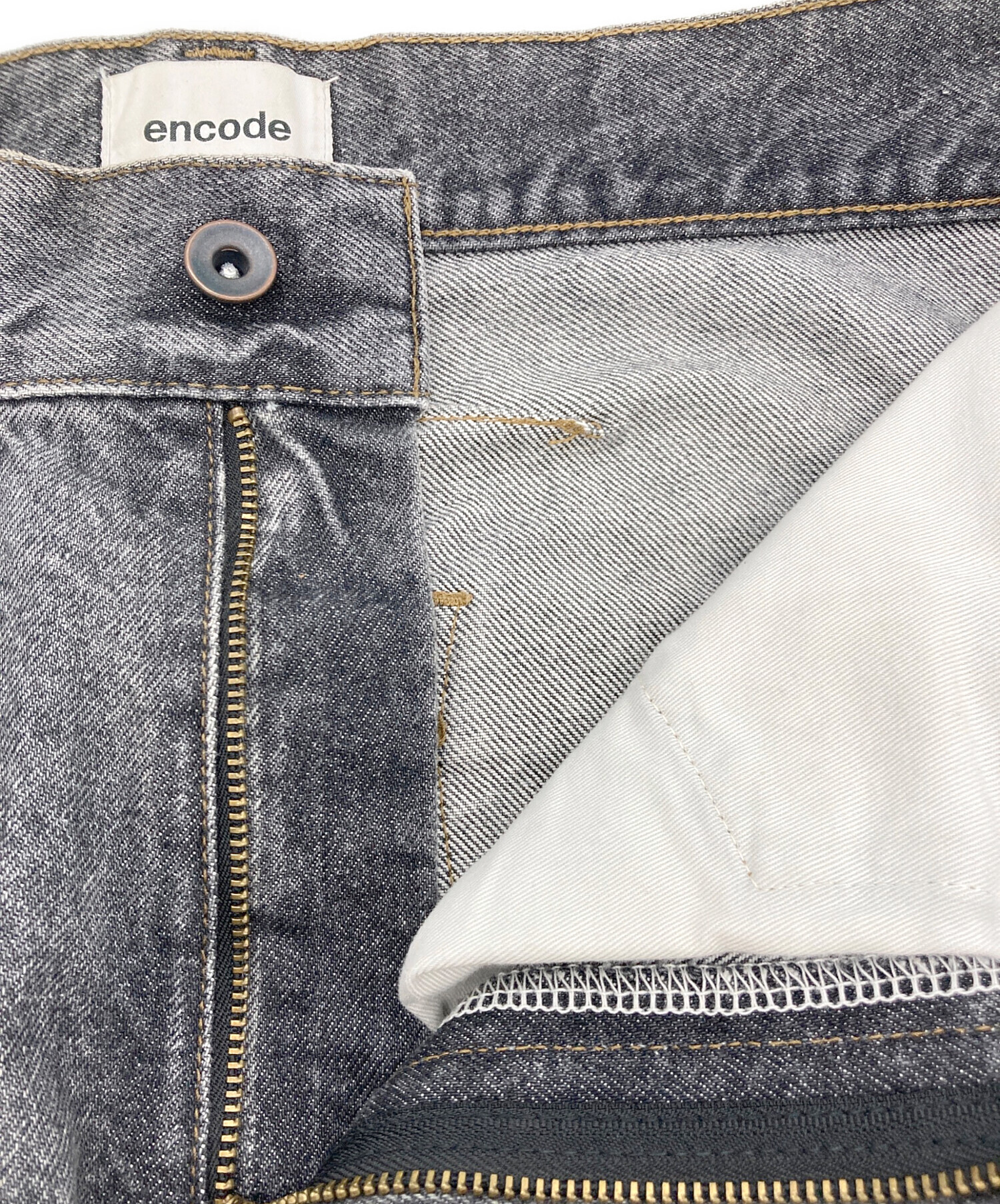 中古・古着通販】encode (エンコード) encode デニムパンツ グレー 