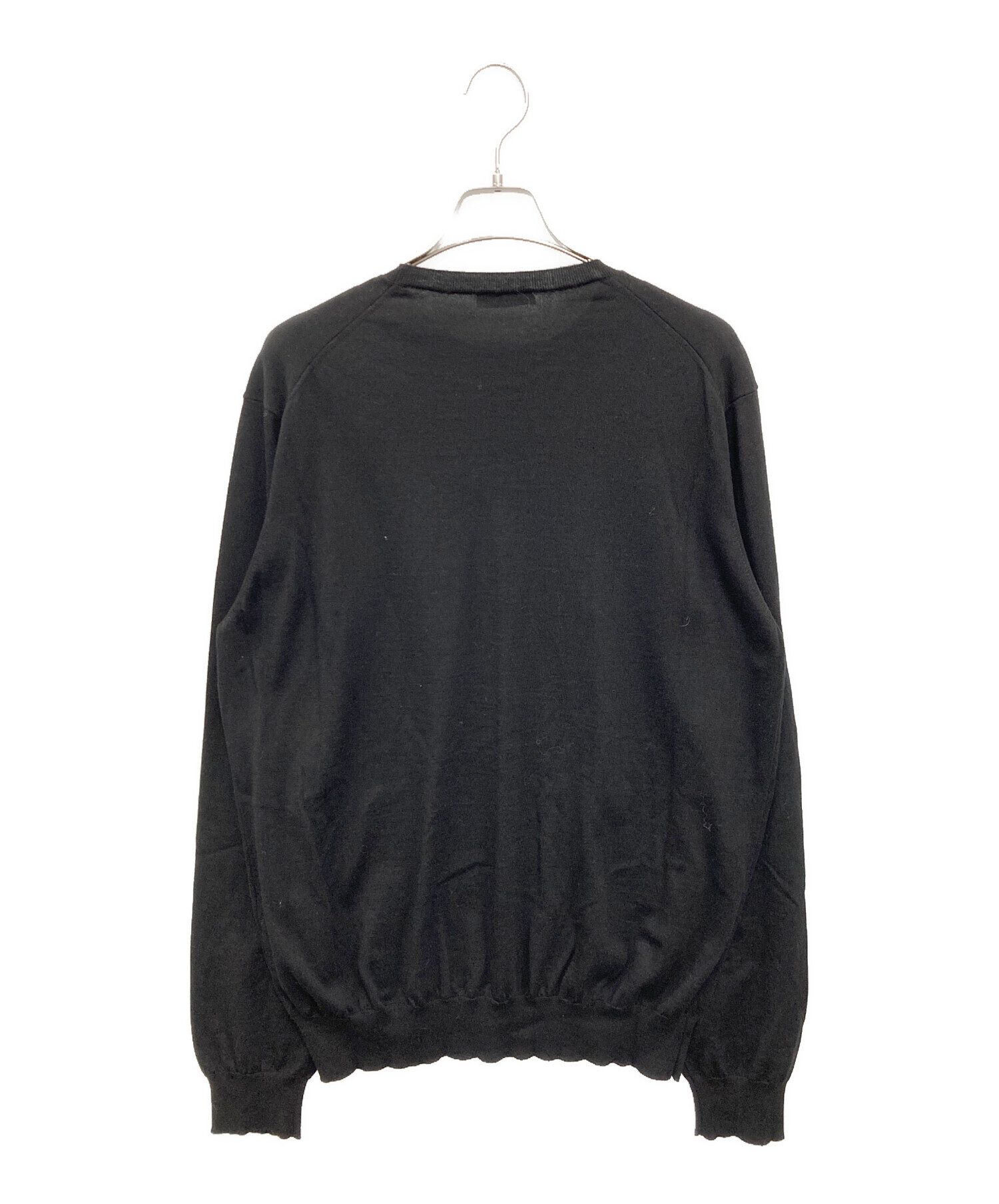 中古・古着通販】PRADA (プラダ) コットンクルーネックニット ブラック 