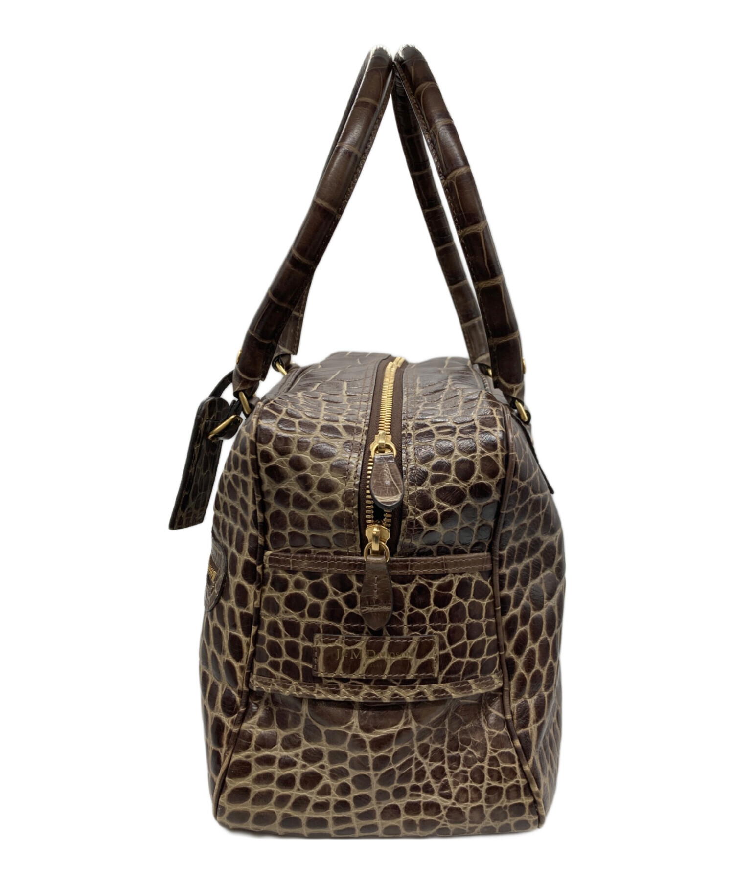 J&M Davidson　クロコ型押し 旅行　ボストンバッグ ユニセックス 中古・古着通販】J&M DAVIDSON (ジェイ＆エム デヴィッドソン) VIVI