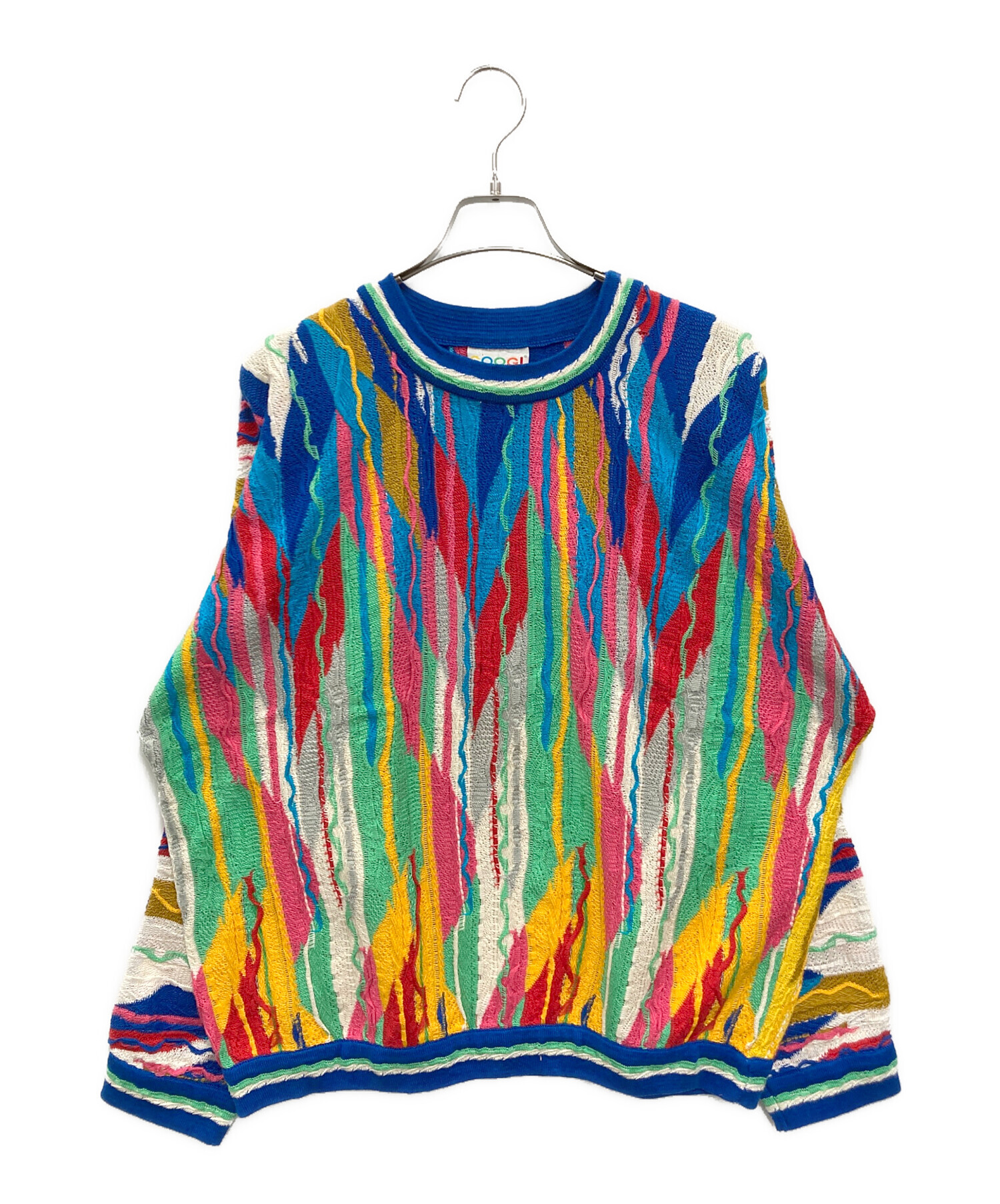 中古・古着通販】COOGI (クージー) ［古着］3Dニット ブルー サイズ:M