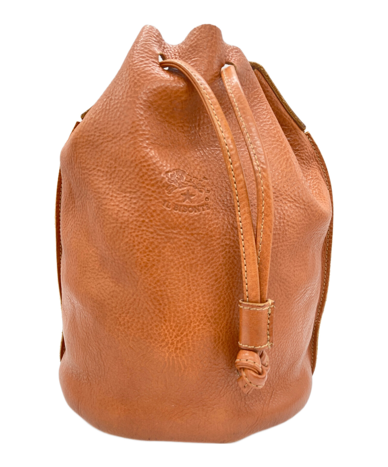 IL BISONTE 巾着型ショルダーバッグ限定品 値下げ中 中古・古着通販】IL BISONTE (イル ビゾンテ) 巾着型ショルダーバッグ