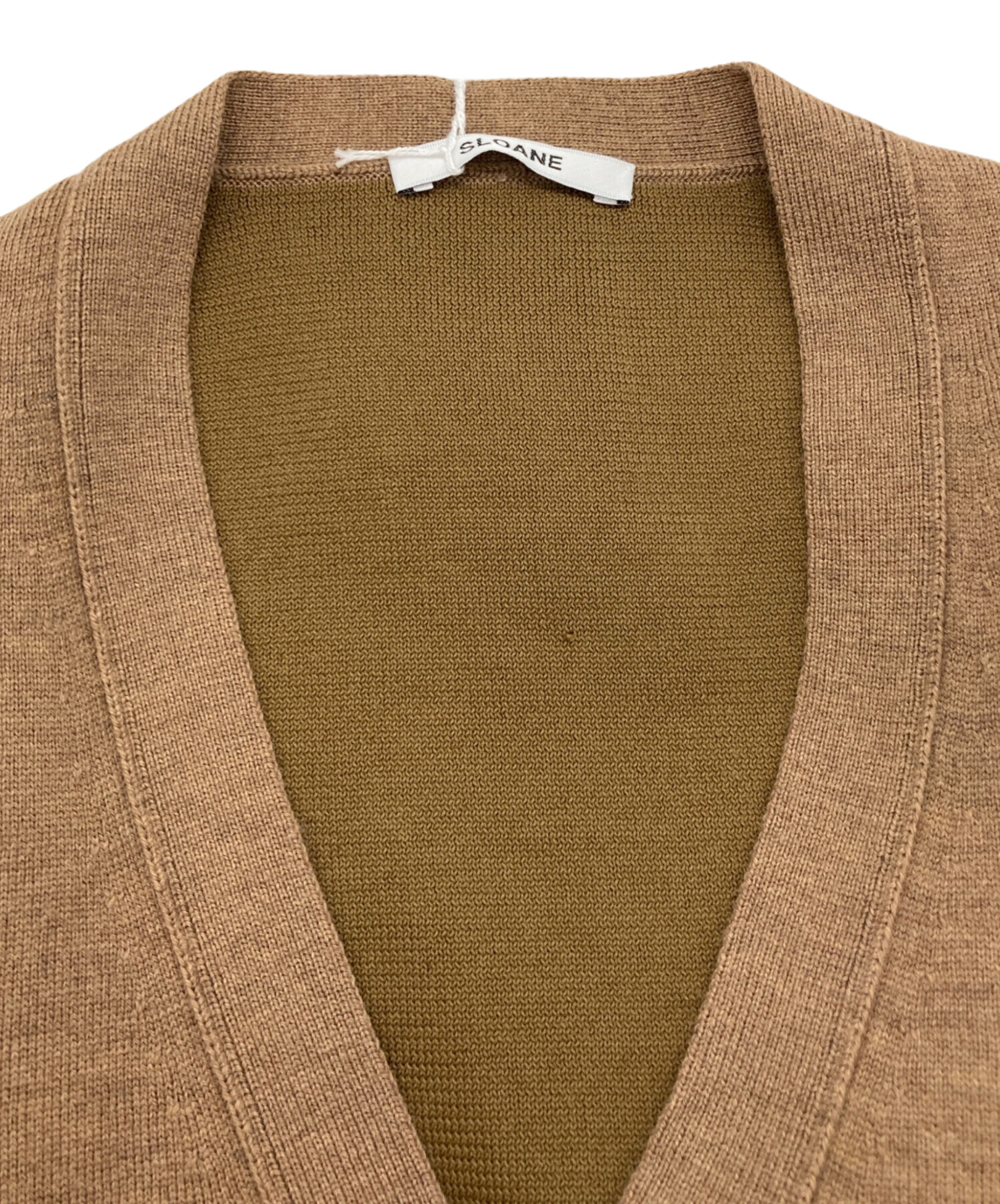 SLOANEスローン×eclat別注タックポケットカーディガンサックス未使用新品 SLOANEスローン×eclat別注タックポケットカーディガンサックス未使用