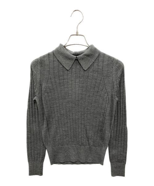 スローン 18Gワイドリブ エクストラファインメリノウール 襟付きプルオーバー 中古・古着通販】SLOANE (スローン) 18Gワイドリブ エクストラファイン