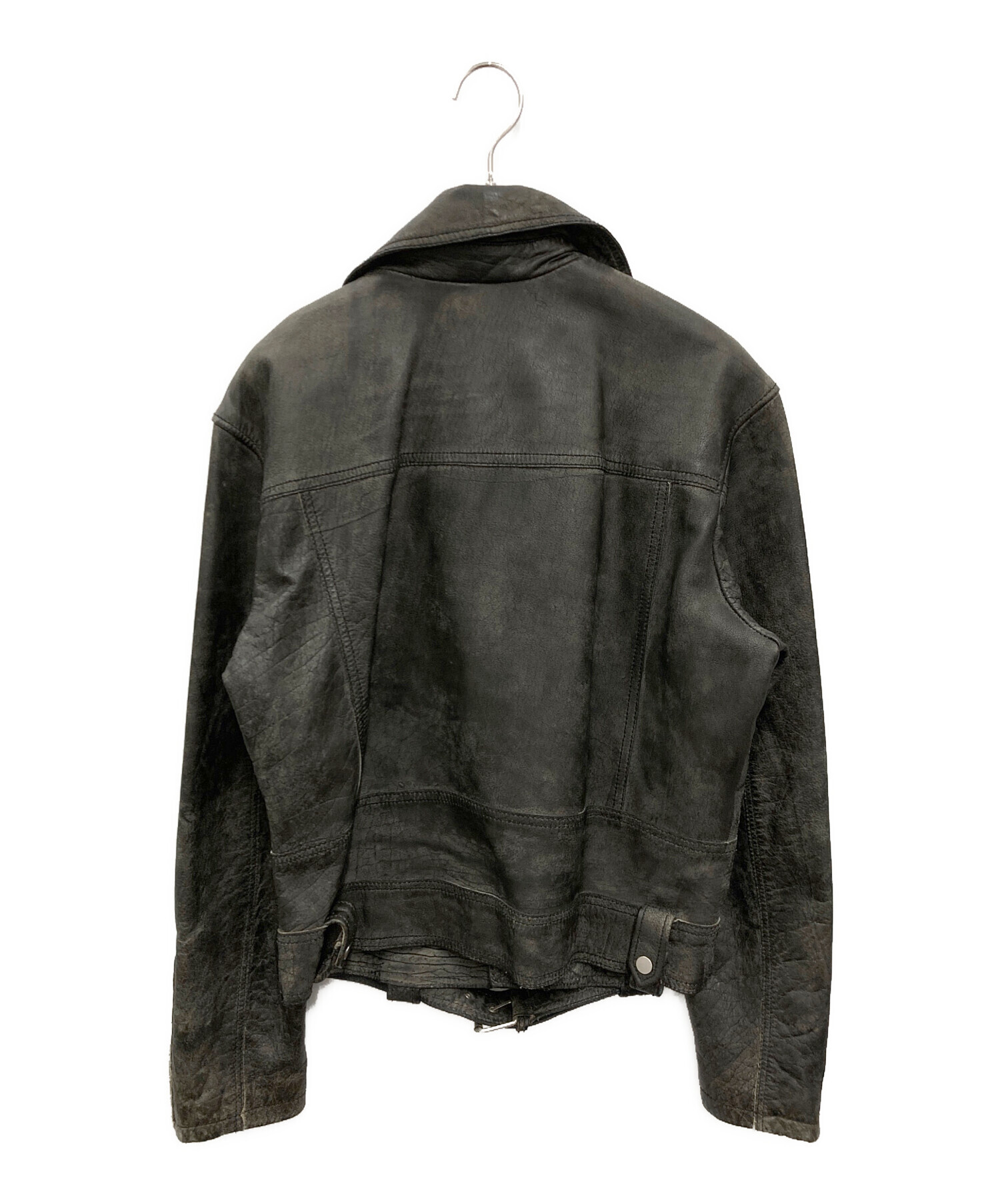 ZARA アウター ライダースジャケット 【新品未使用】 ブラックレザーライダースジャケット レザー風ライダースジャケット