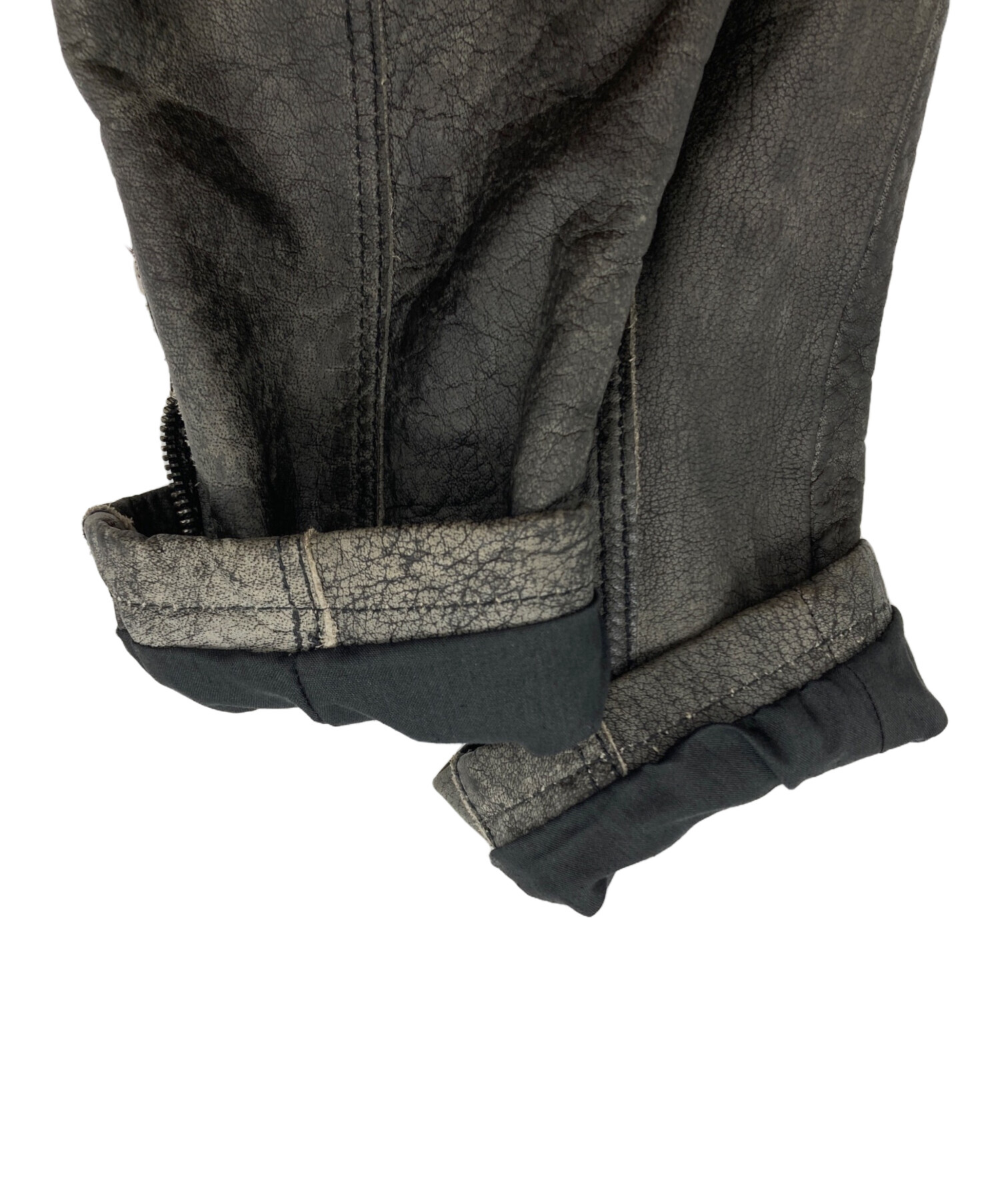 中古・古着通販】ZARA (ザラ) ダブルライダースジャケット ブラック