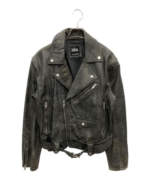中古・古着通販】ZARA (ザラ) ダブルライダースジャケット ブラック