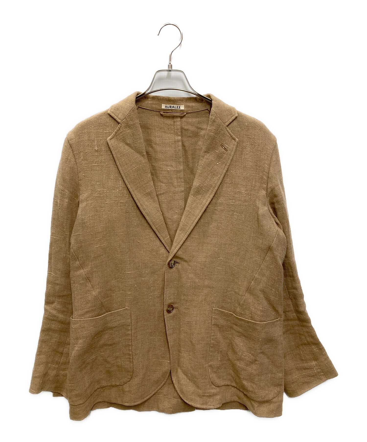 オーラリー LINEN SILK SUMMER TWEED JACKET 0 中古・古着通販】AURALEE (オーラリー) LINEN SILK SUMMER TWEED