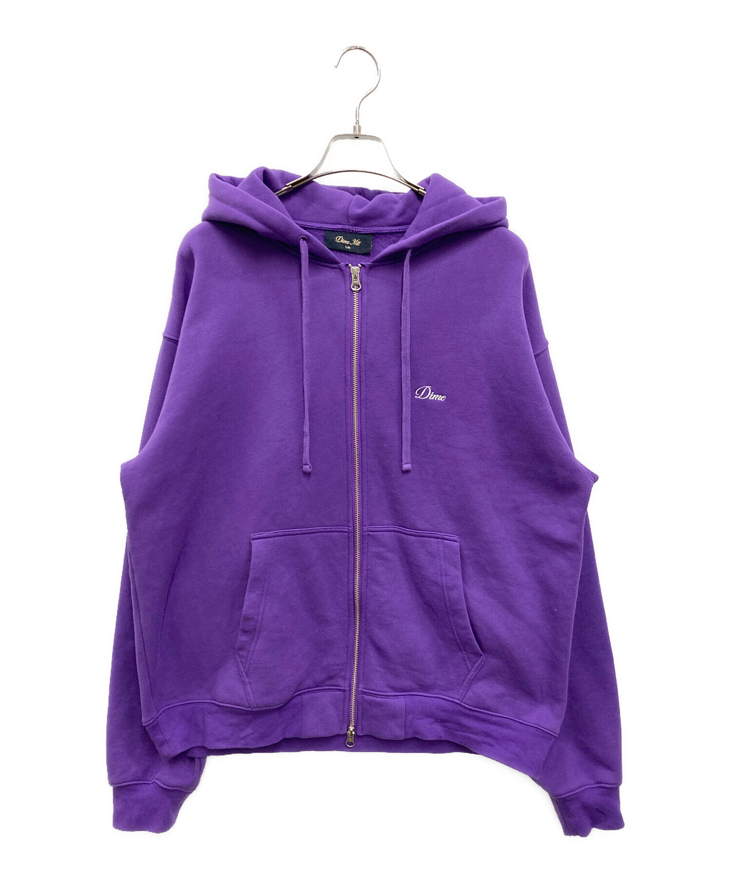 中古・古着通販】Dime (ダイム) Cursive Zip Hoodie パープル サイズ:L