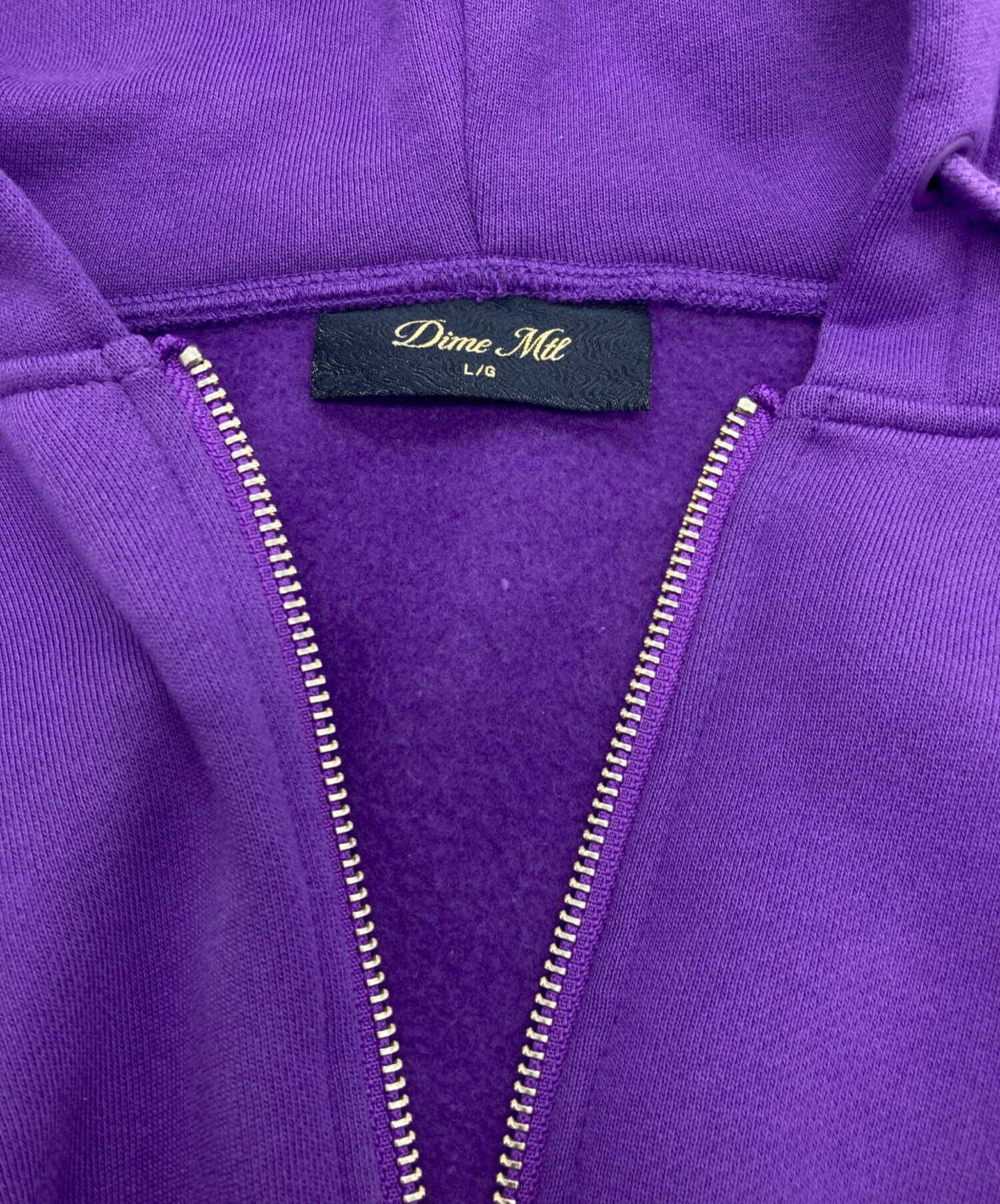 中古・古着通販】Dime (ダイム) Cursive Zip Hoodie パープル サイズ:L
