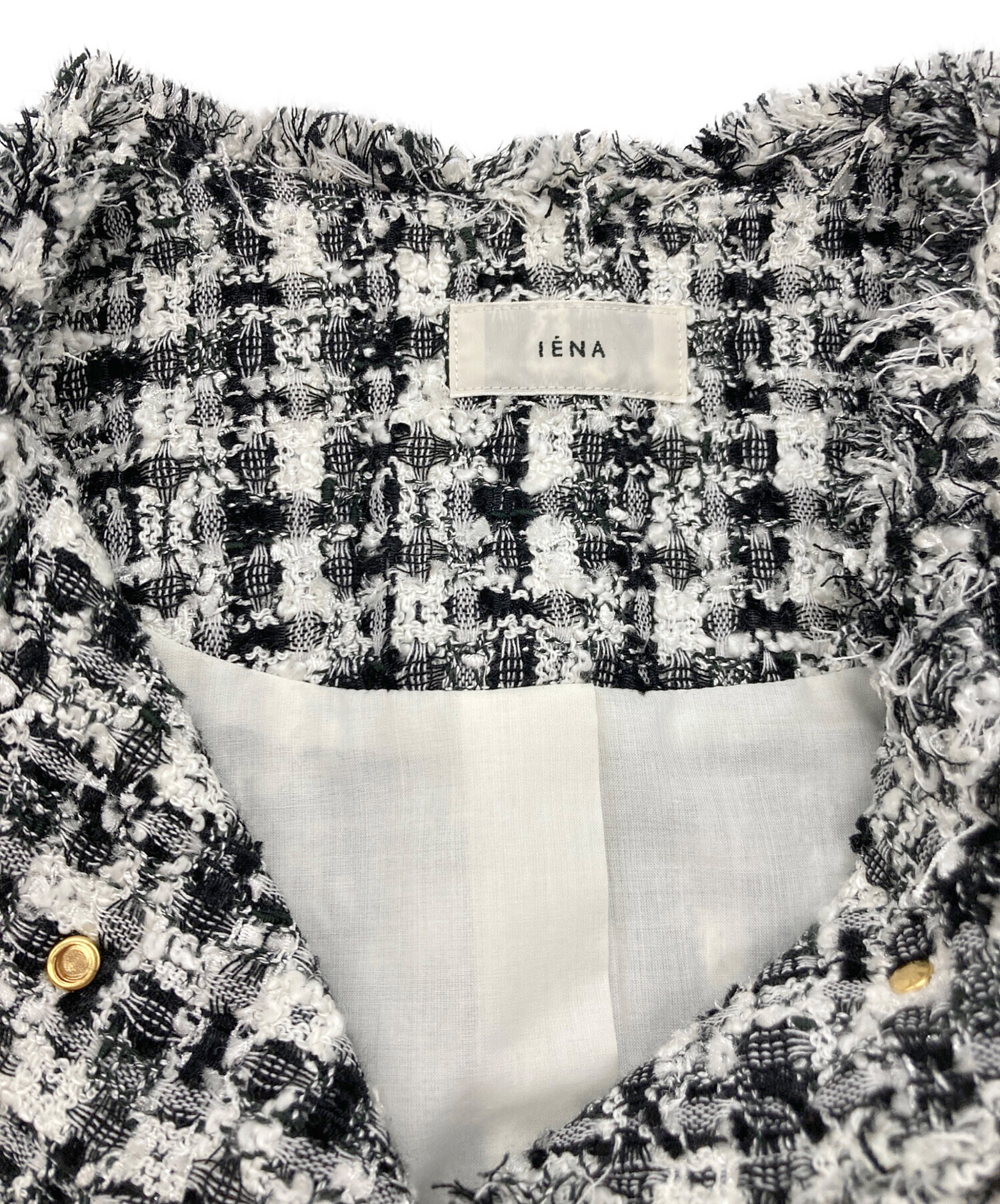 中古・古着通販】IENA (イエナ) Marin Tweed ジャケット.S ホワイト