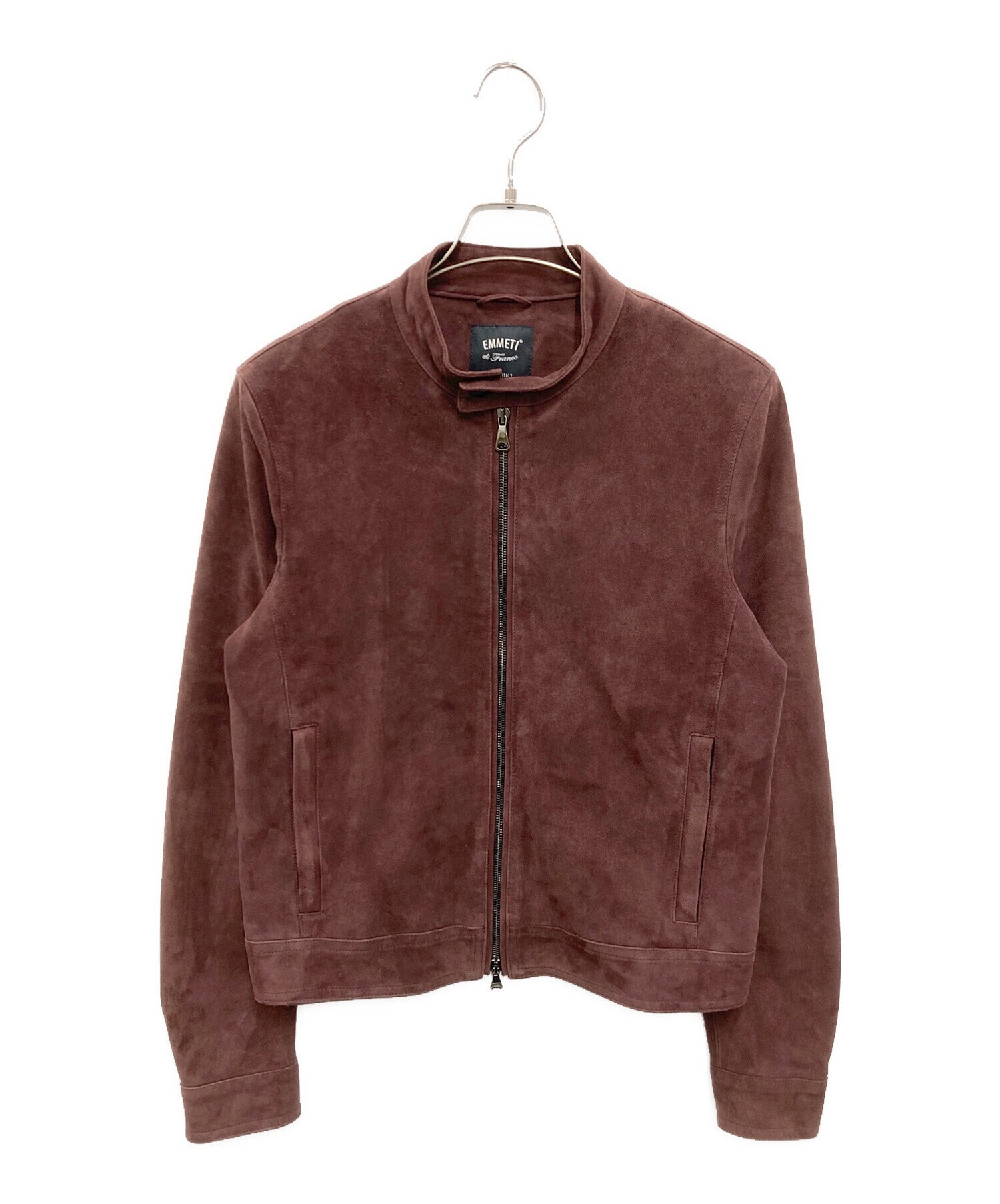 EMMETI エンメティ スウェードパンチングレザージャケット Red 48 EMMETI エンメティ スウェードパンチングレザージャケット Red 48