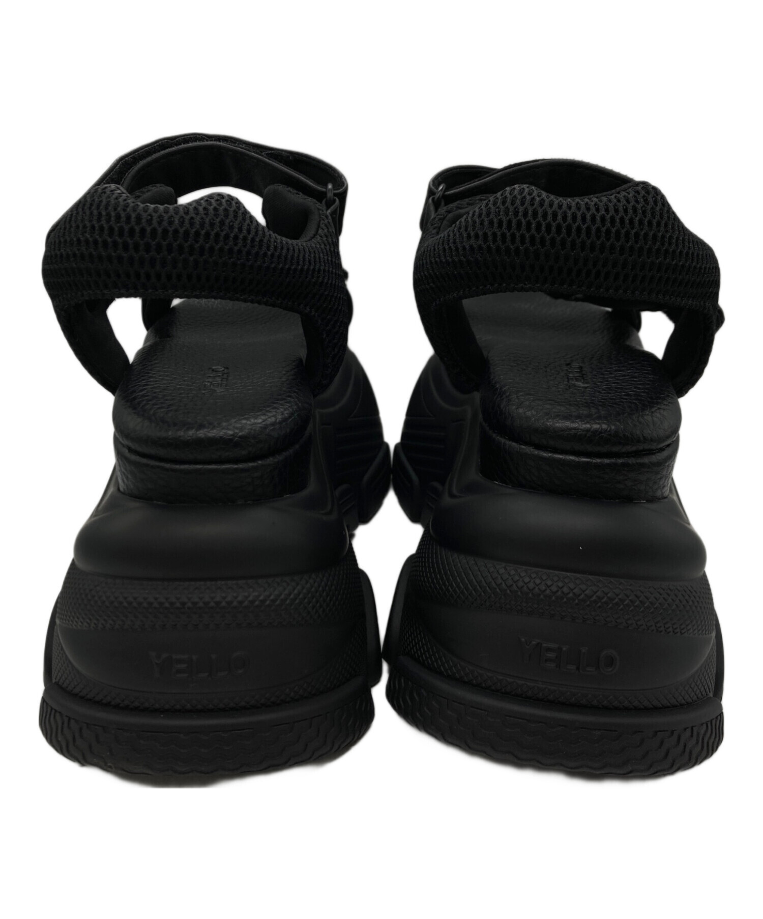 中古・古着通販】YELLO (イエロ) BLACK WHALE PLATFORM SANDALS 