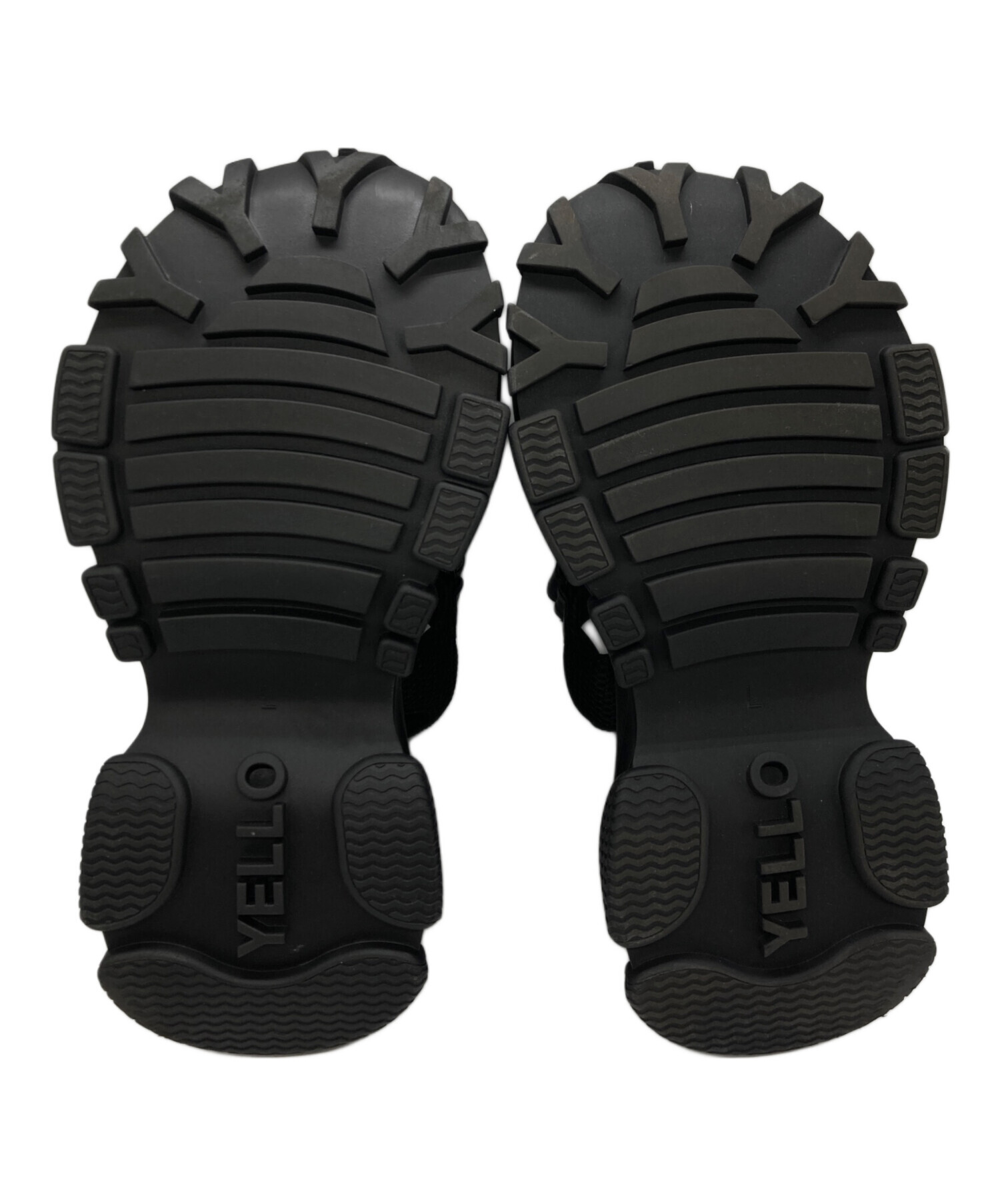 中古・古着通販】YELLO (イエロ) BLACK WHALE PLATFORM SANDALS 