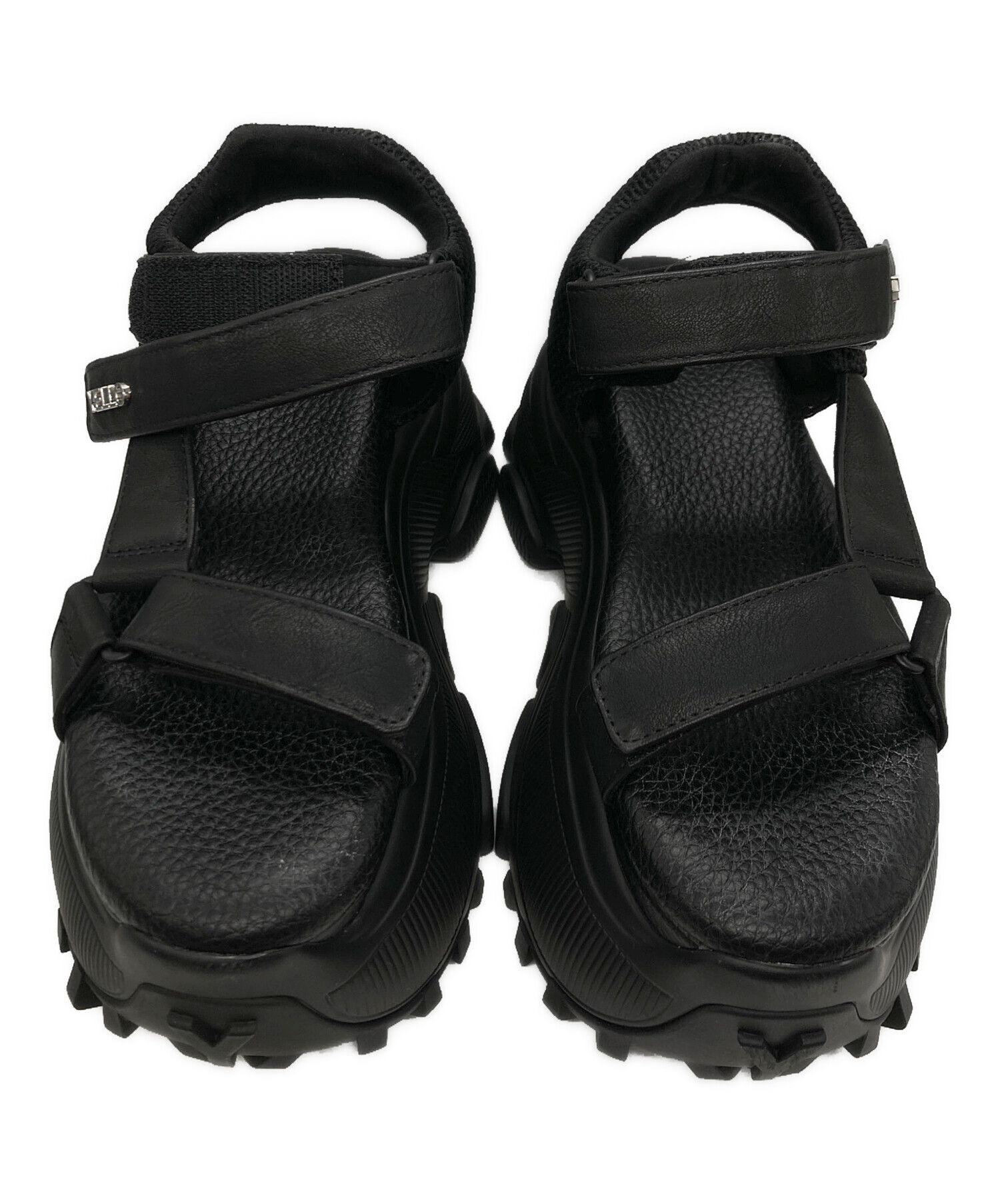 中古・古着通販】YELLO (イエロ) BLACK WHALE PLATFORM SANDALS