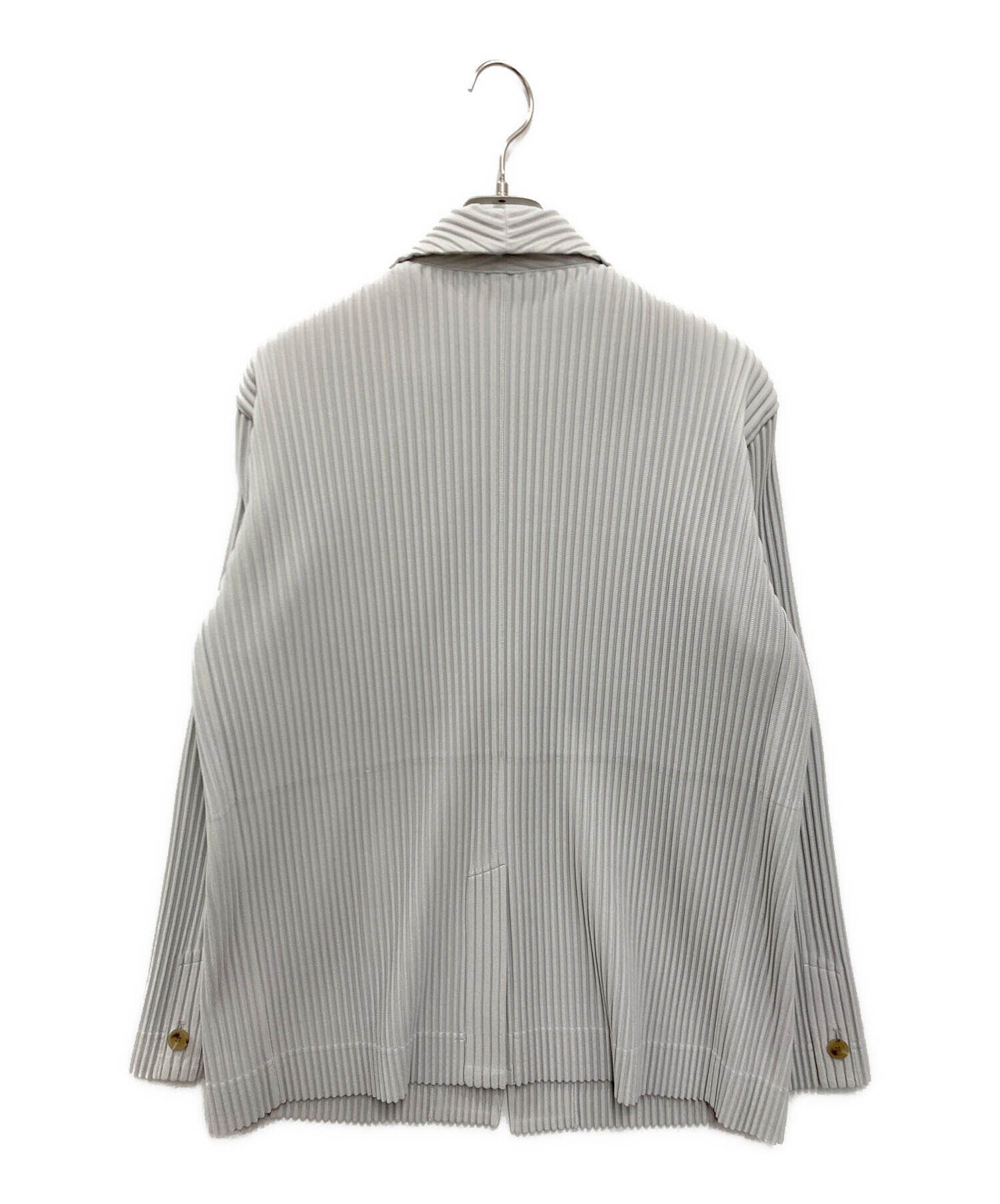 美品オムプリッセイッセイミヤケライトパープルプリーツテーラード