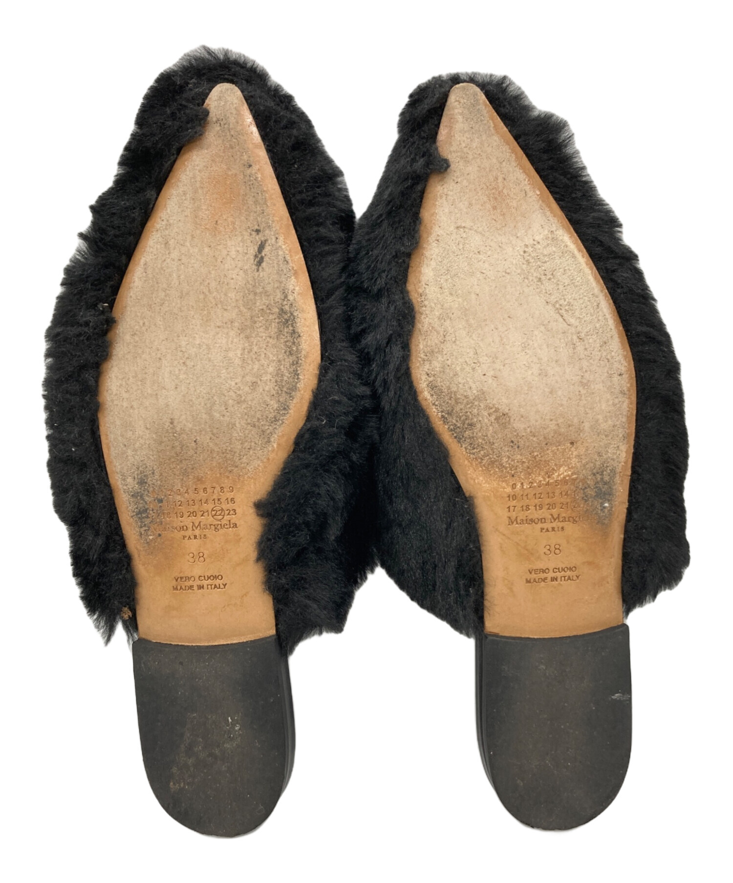 メゾンマルジェラ　フェイクファーミュール　38 中古・古着通販】Maison Margiela (メゾンマルジェラ) フェイクファー