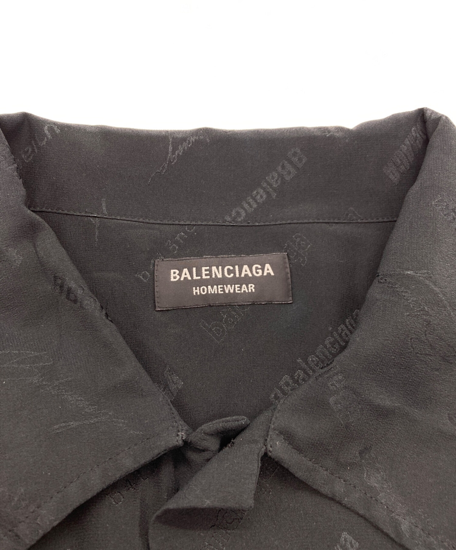中古・古着通販】BALENCIAGA (バレンシアガ) BBロゴシルクシャツ