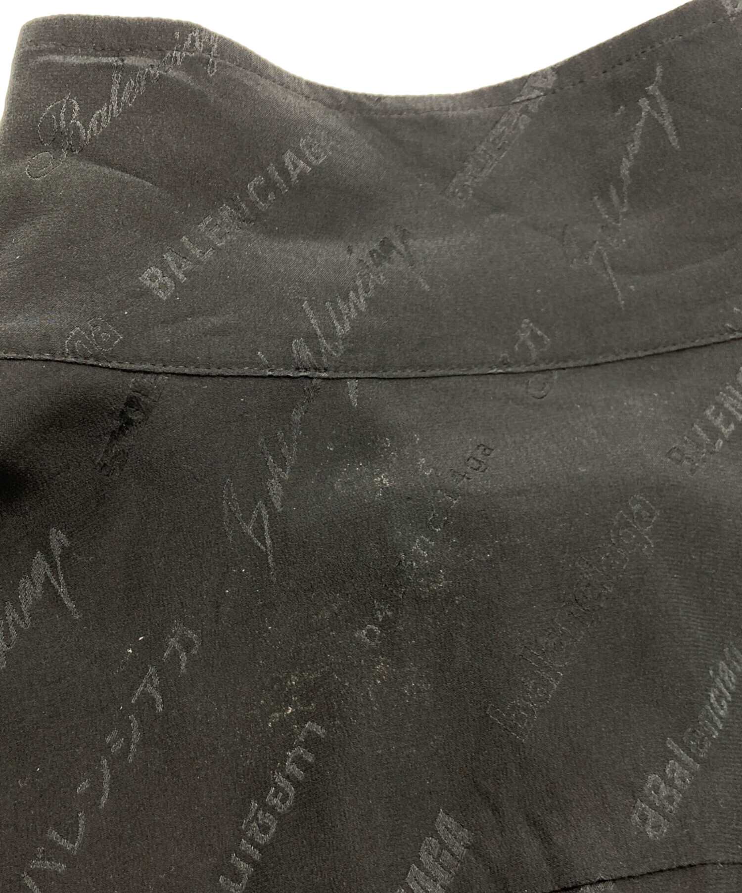 中古・古着通販】BALENCIAGA (バレンシアガ) BBロゴシルクシャツ