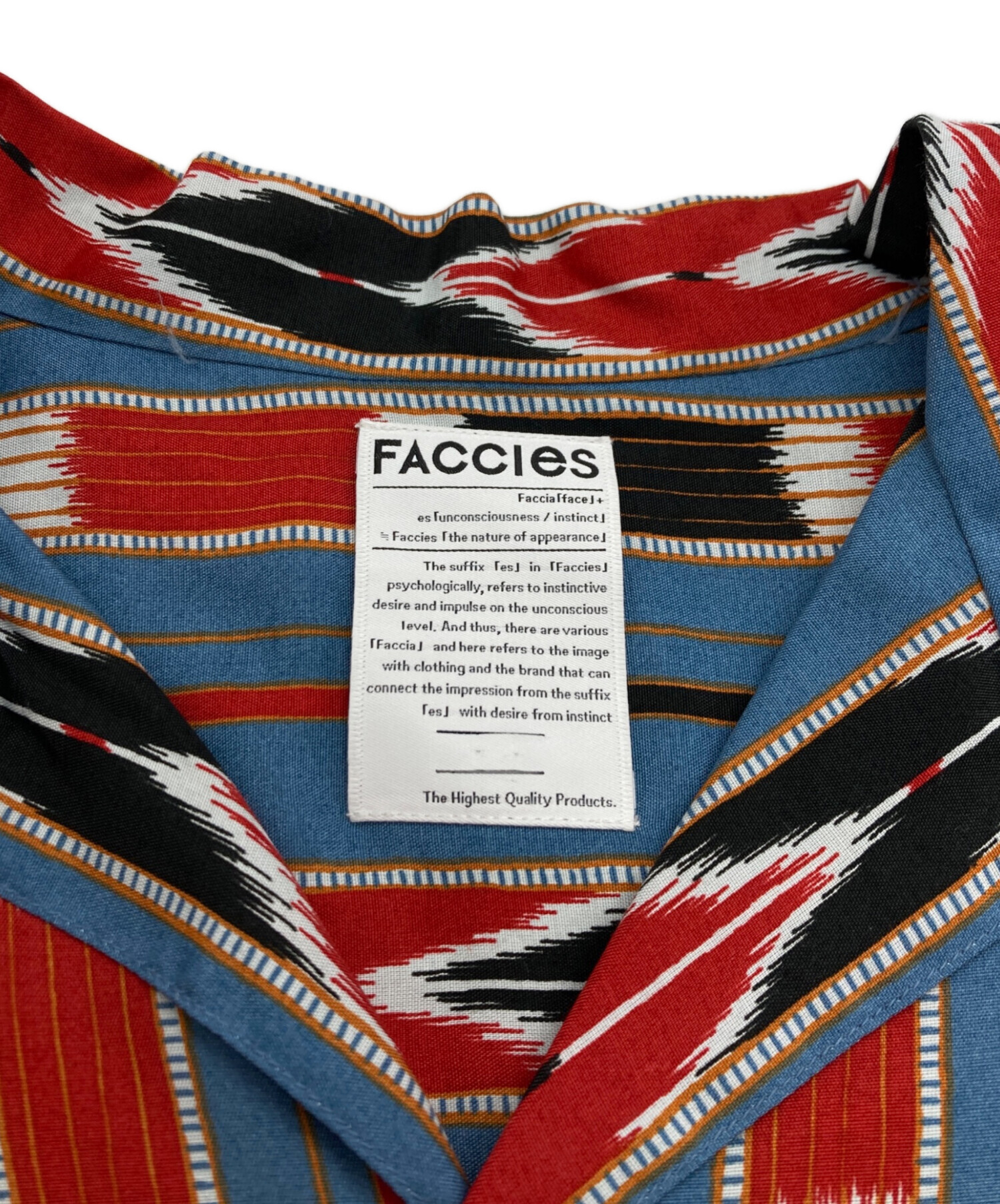 中古・古着通販】FACCIES (ファッチーズ) NATIVE AMERICAN OPEN SHIRT