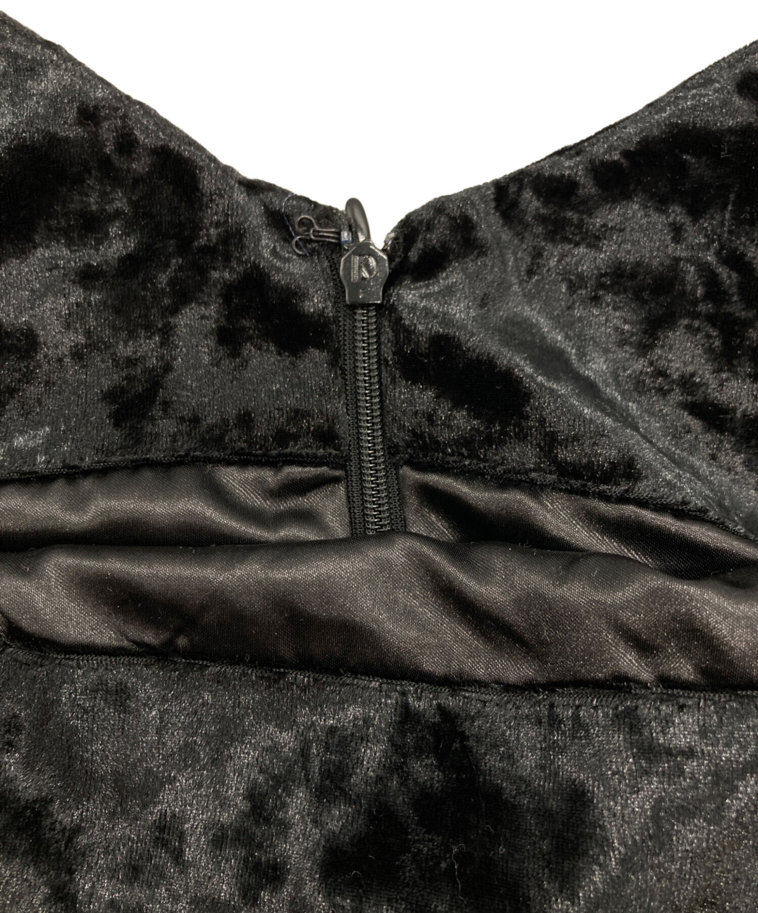 【ANDRESD】カーヴドスクエアベロアドレス カーヴドスクエアベロアドレス / curved square velour dress（ドレス