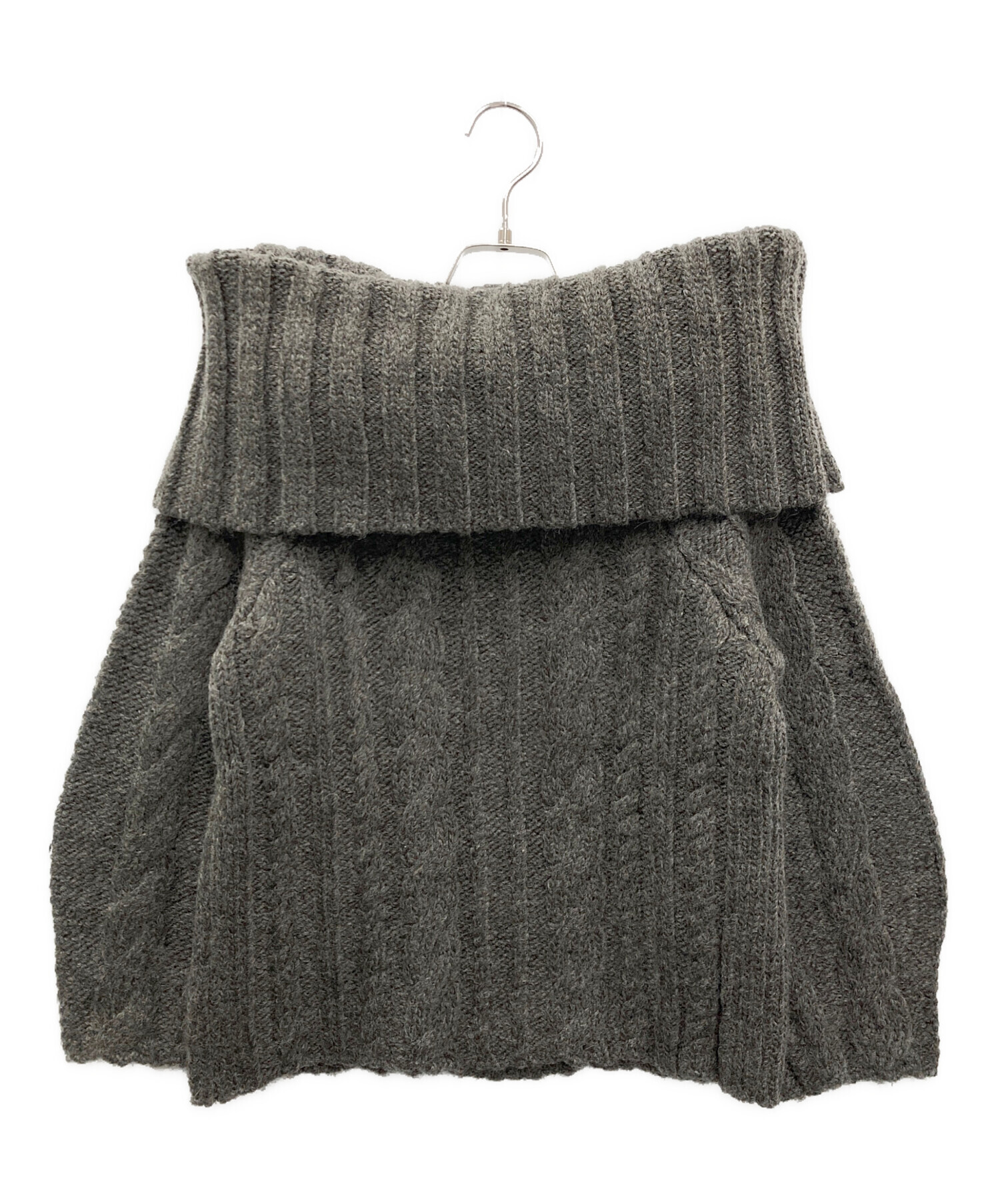 中古・古着通販】cygne (シーニュ) オフショルケーブルニット グレー