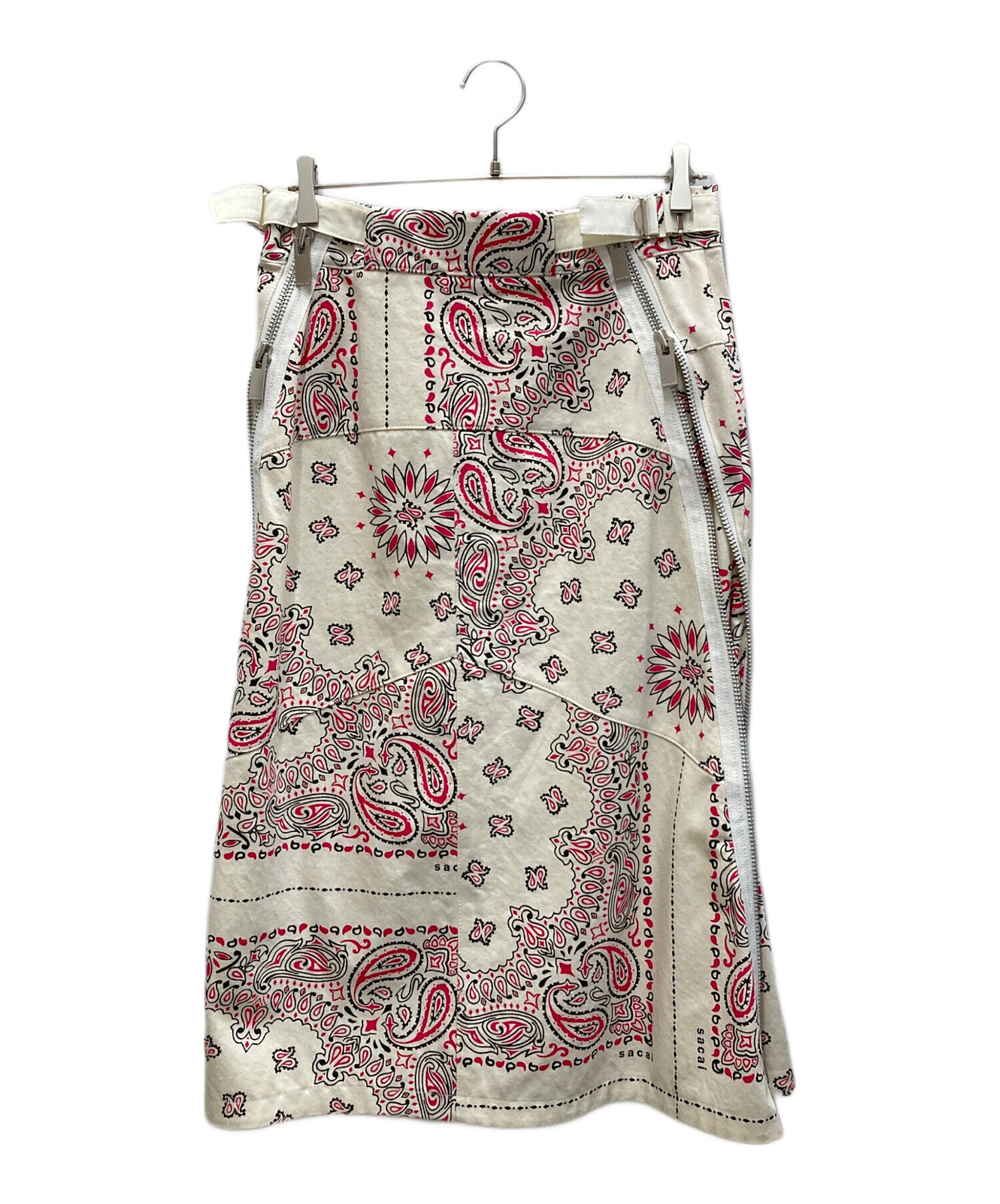 中古・古着通販】sacai (サカイ) Bandana Print Skirt ホワイト×レッド