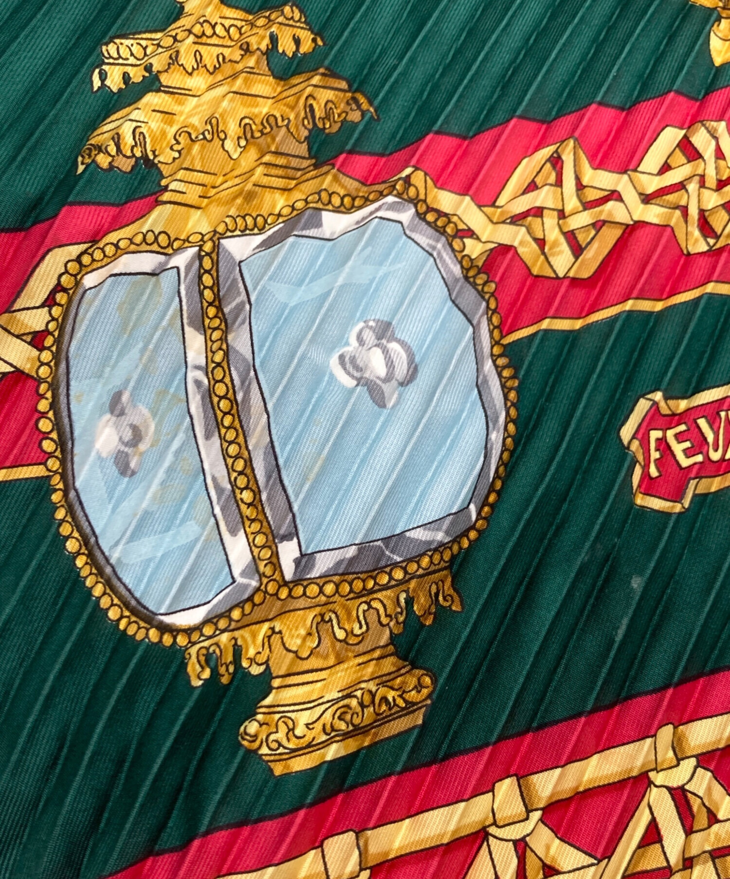 中古・古着通販】HERMES (エルメス) プリーツカレ90 FEUX DE ROUTE