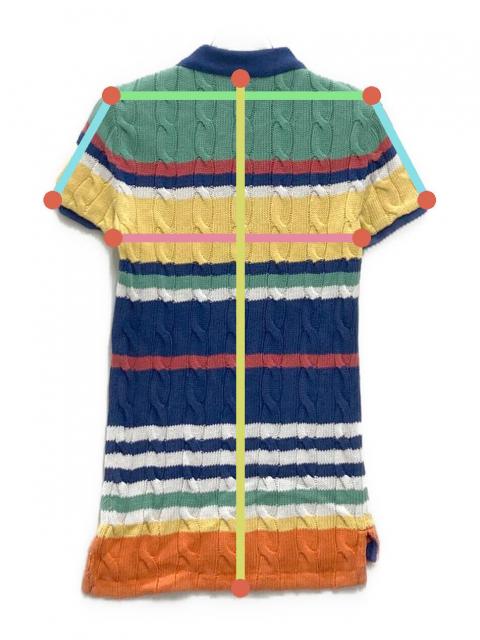 未使用品＊ラルフローレン　マルチカラーボーダー　半袖ニット　M 中古・古着通販】POLO RALPH LAUREN (ポロ・ラルフローレン) ボーダー