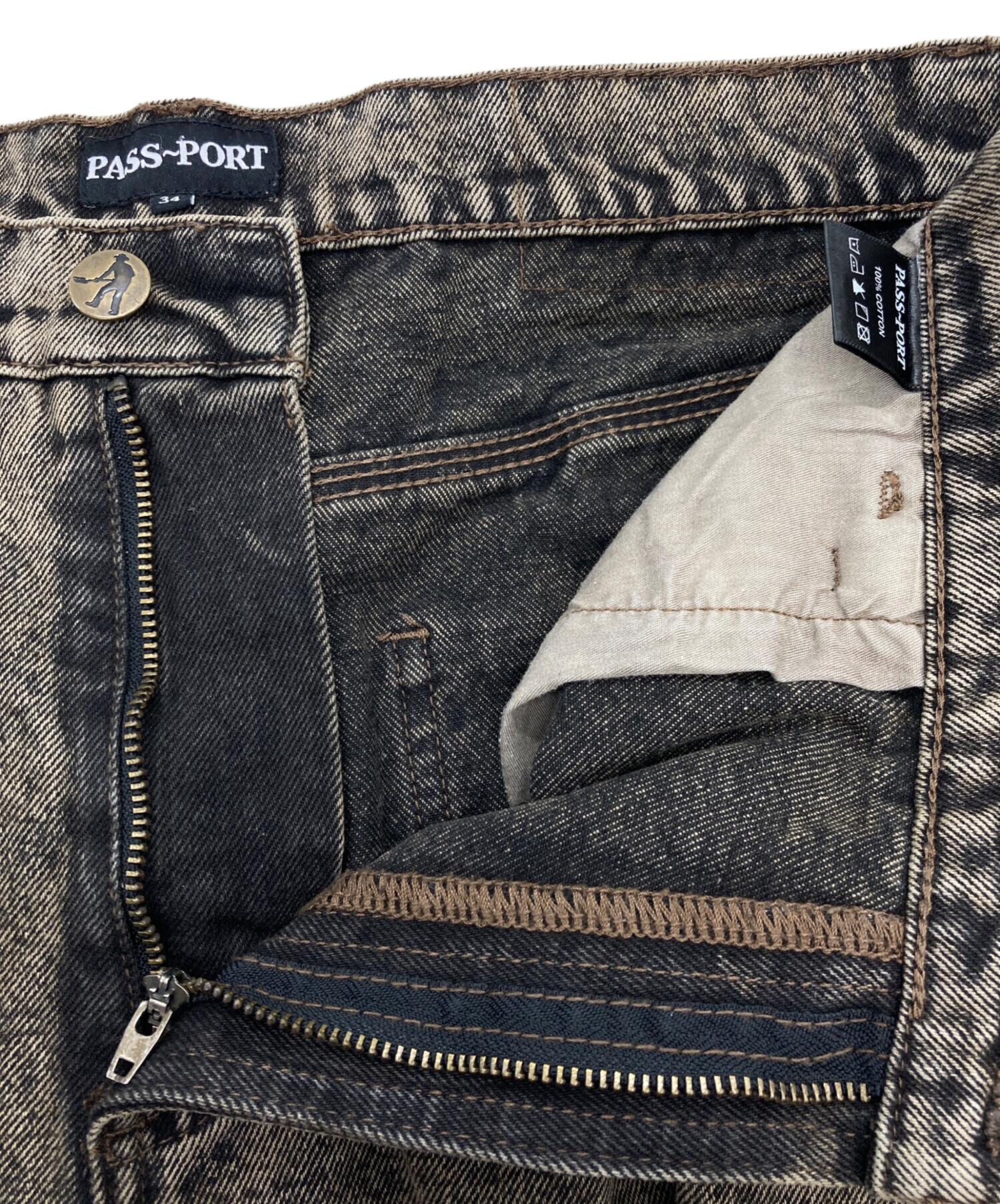 中古・古着通販】PASSPORT (パスポート) PASSPORT デニムパンツ