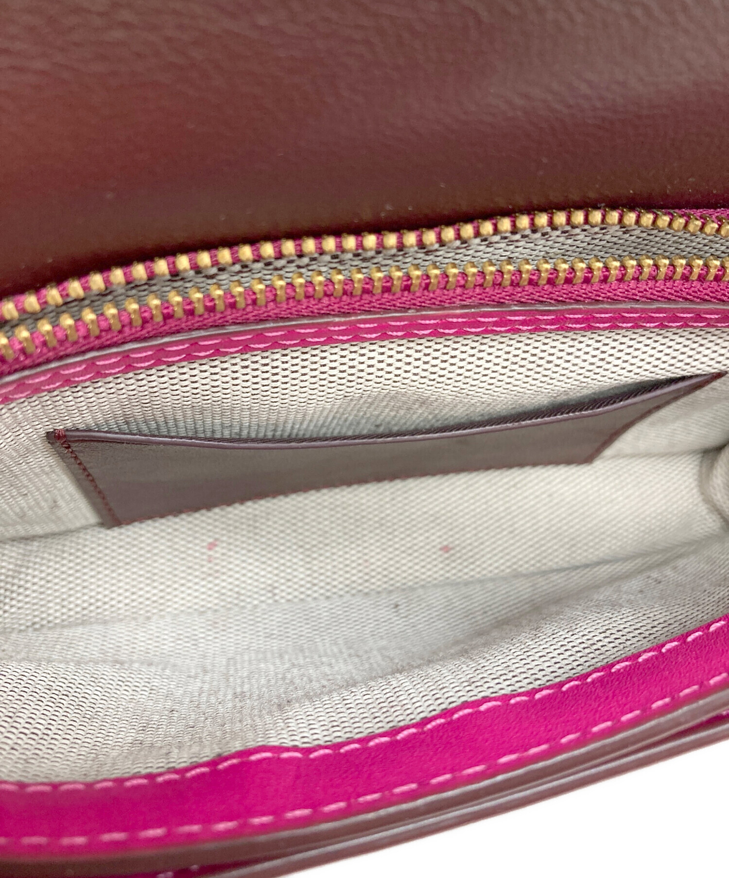 美品 COACH ピンク フラワー 2WAYバッグ ショルダー レザー　春色 コーチ COACH 財布 レディース 長財布 ショルダーバッグ レザー 2way