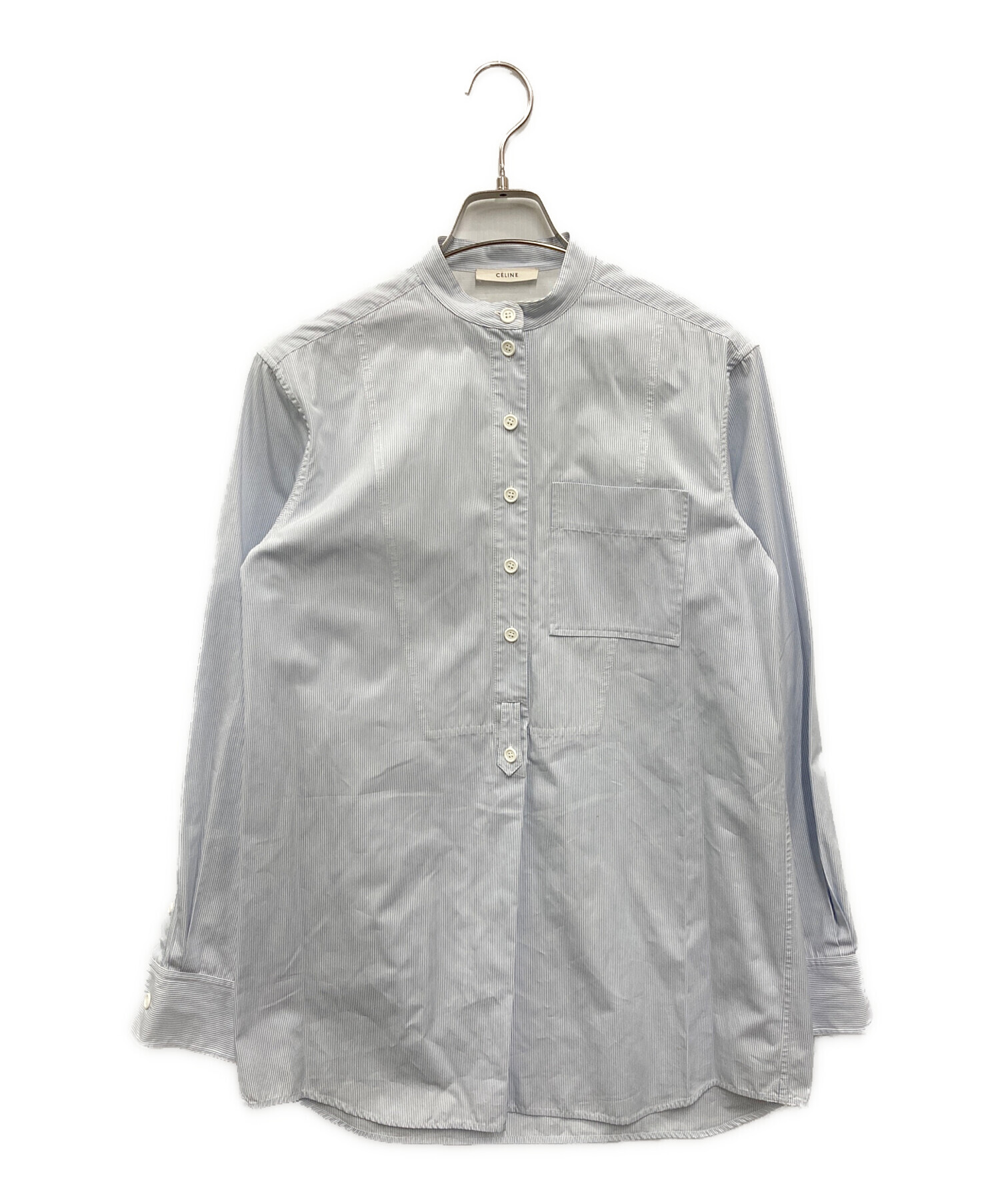 中古・古着通販】CELINE (セリーヌ) ストライプスタンドカラープル