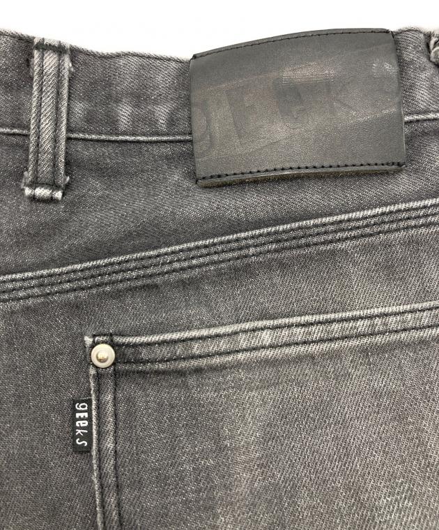 中古・古着通販】gEeks (ギークス) BAGGY DENIM PANTS グレー サイズ