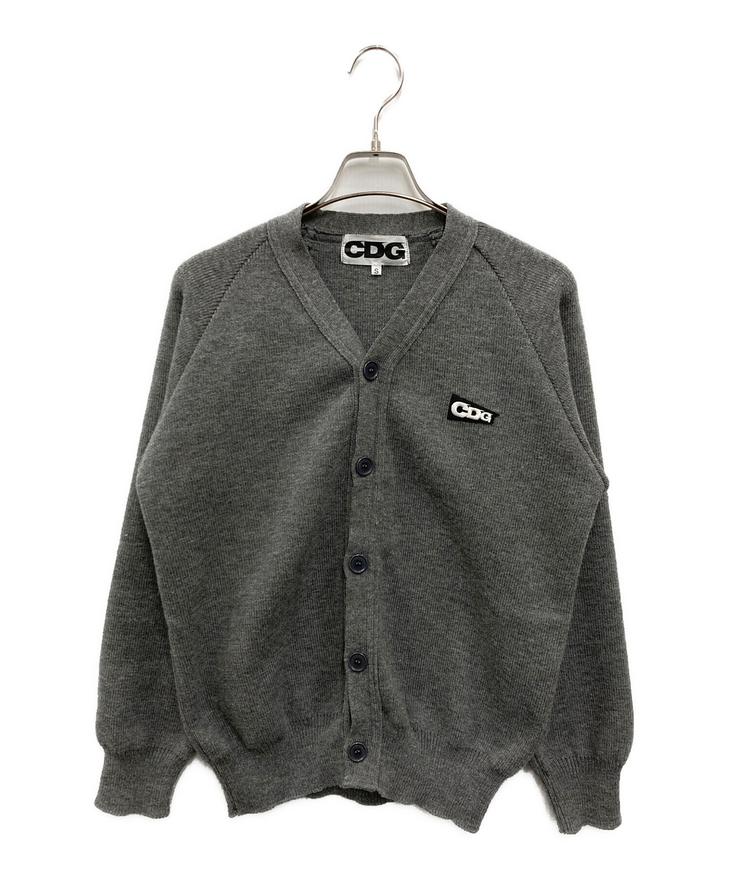 中古・古着通販】CDG (シーディージー) PATCH V-NECK SCHOOL CARDIGAN 