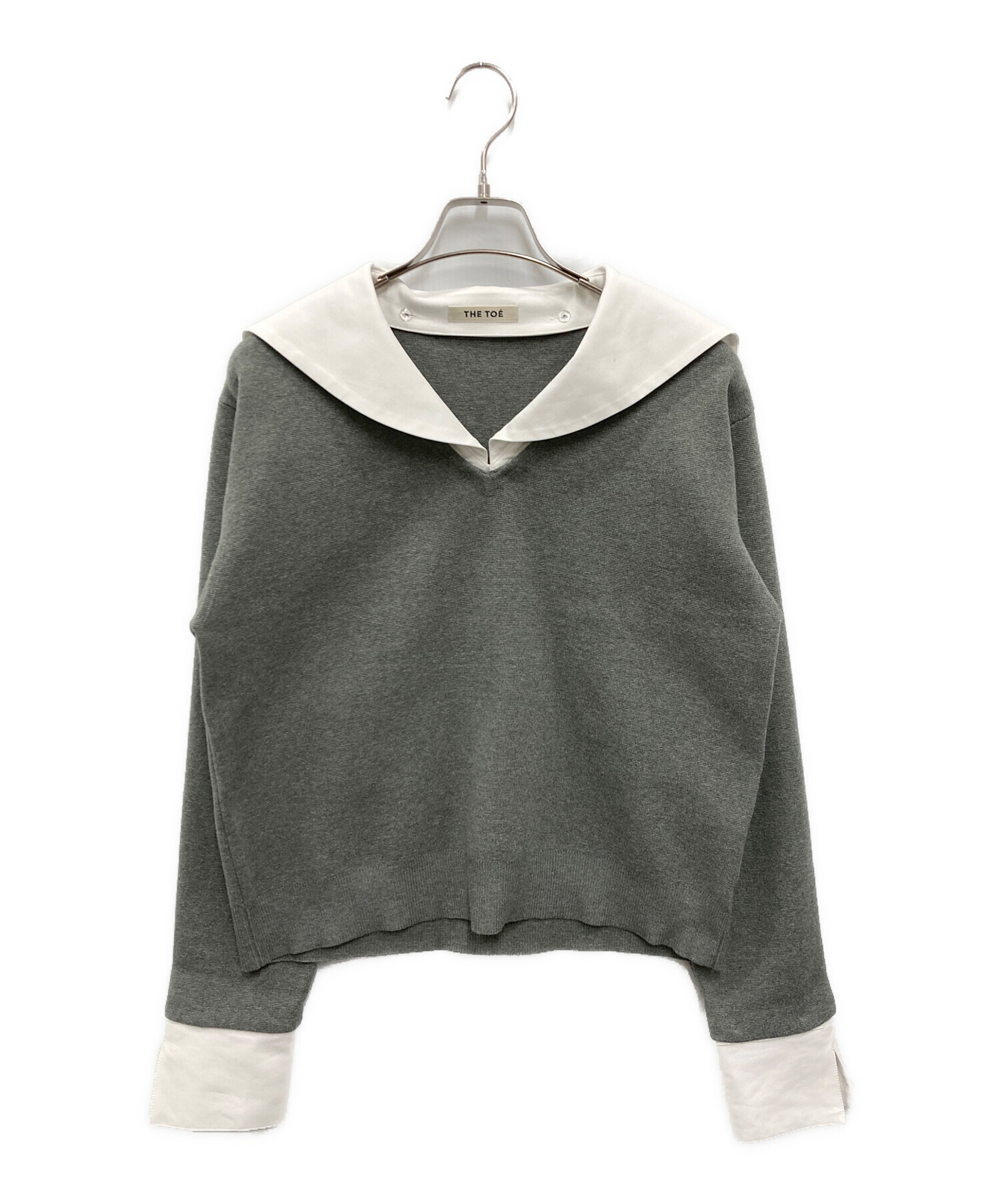 THE TOÉ THE TOE Cochem Sailor Top グレー 中古・古着通販】THE TOE (ザ・トゥー) Cochem Sailor Top グレー