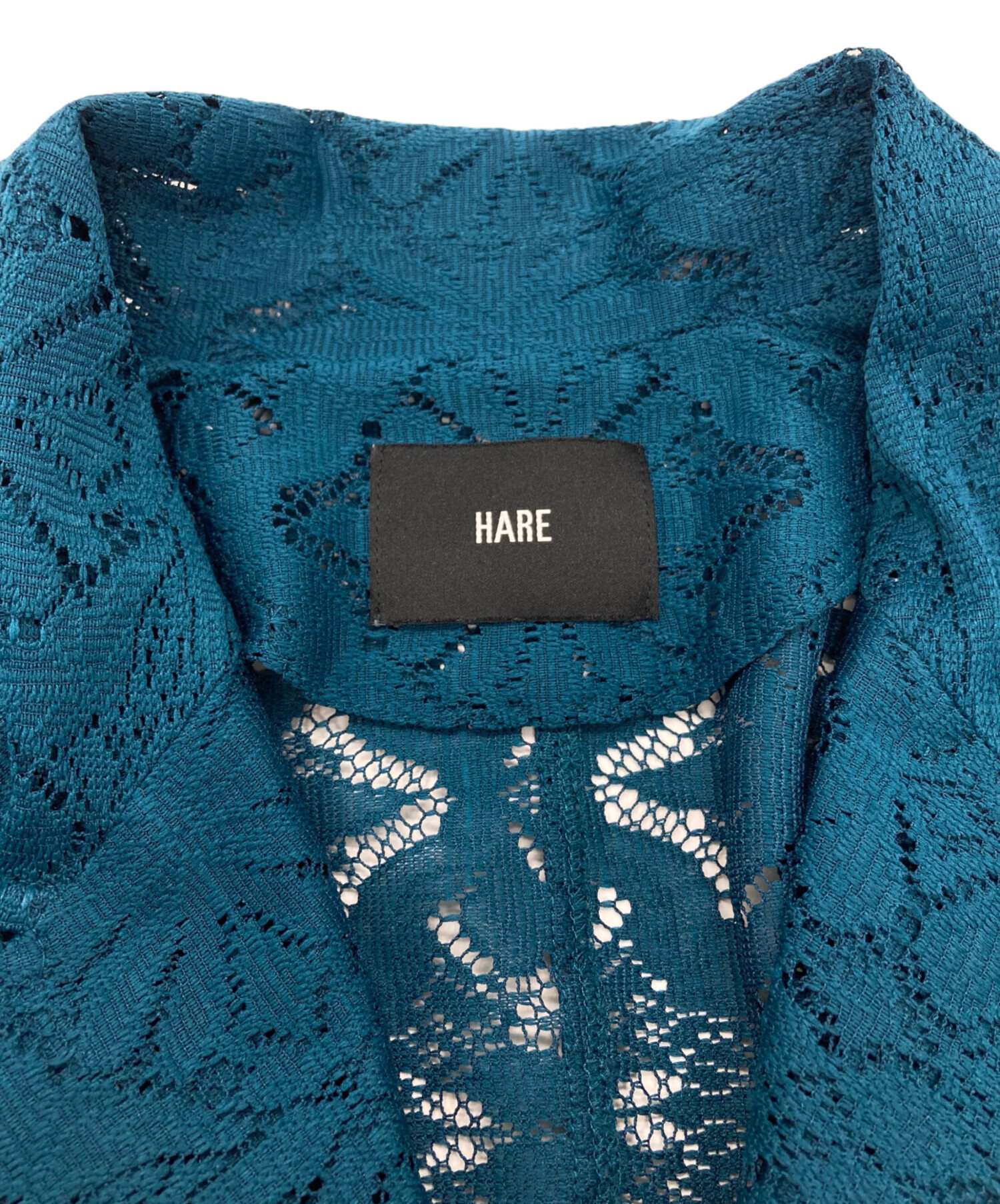 中古・古着通販】HARE (ハレ) フラワーレースジャケット ブルー サイズ