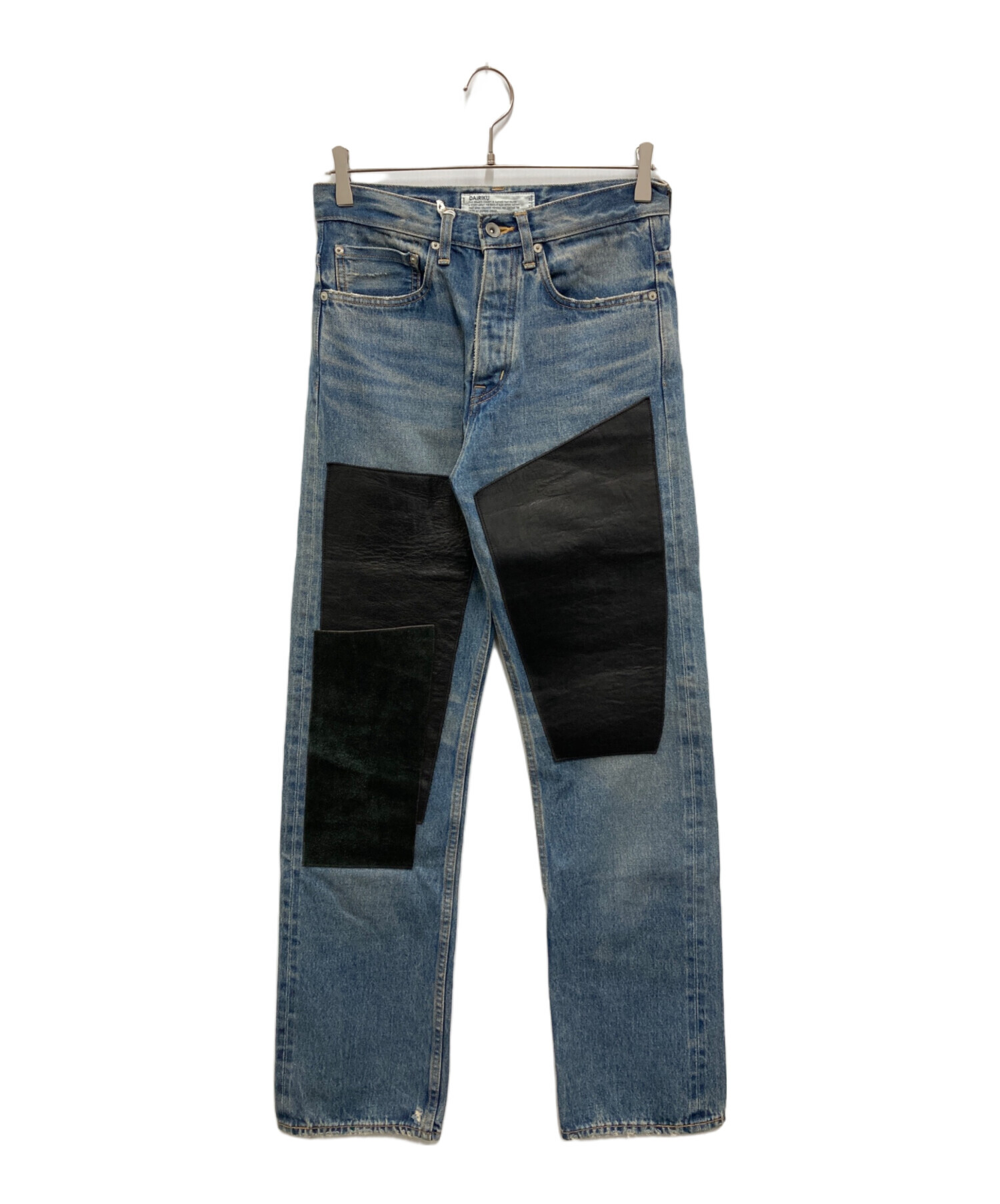 中古・古着通販】DAIRIKU (ダイリク) Leather Patch Slim Denim Pants