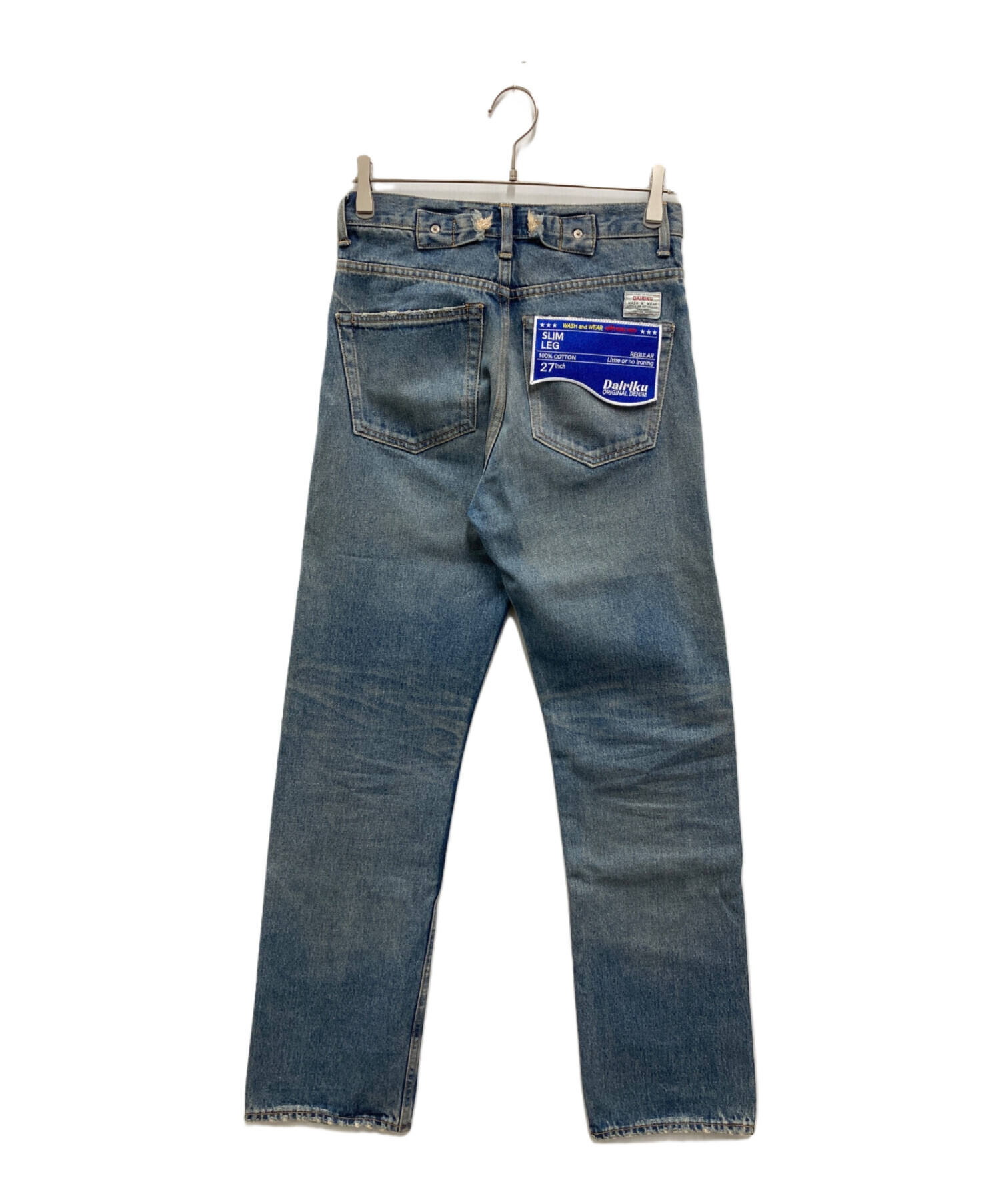 中古・古着通販】DAIRIKU (ダイリク) Leather Patch Slim Denim Pants