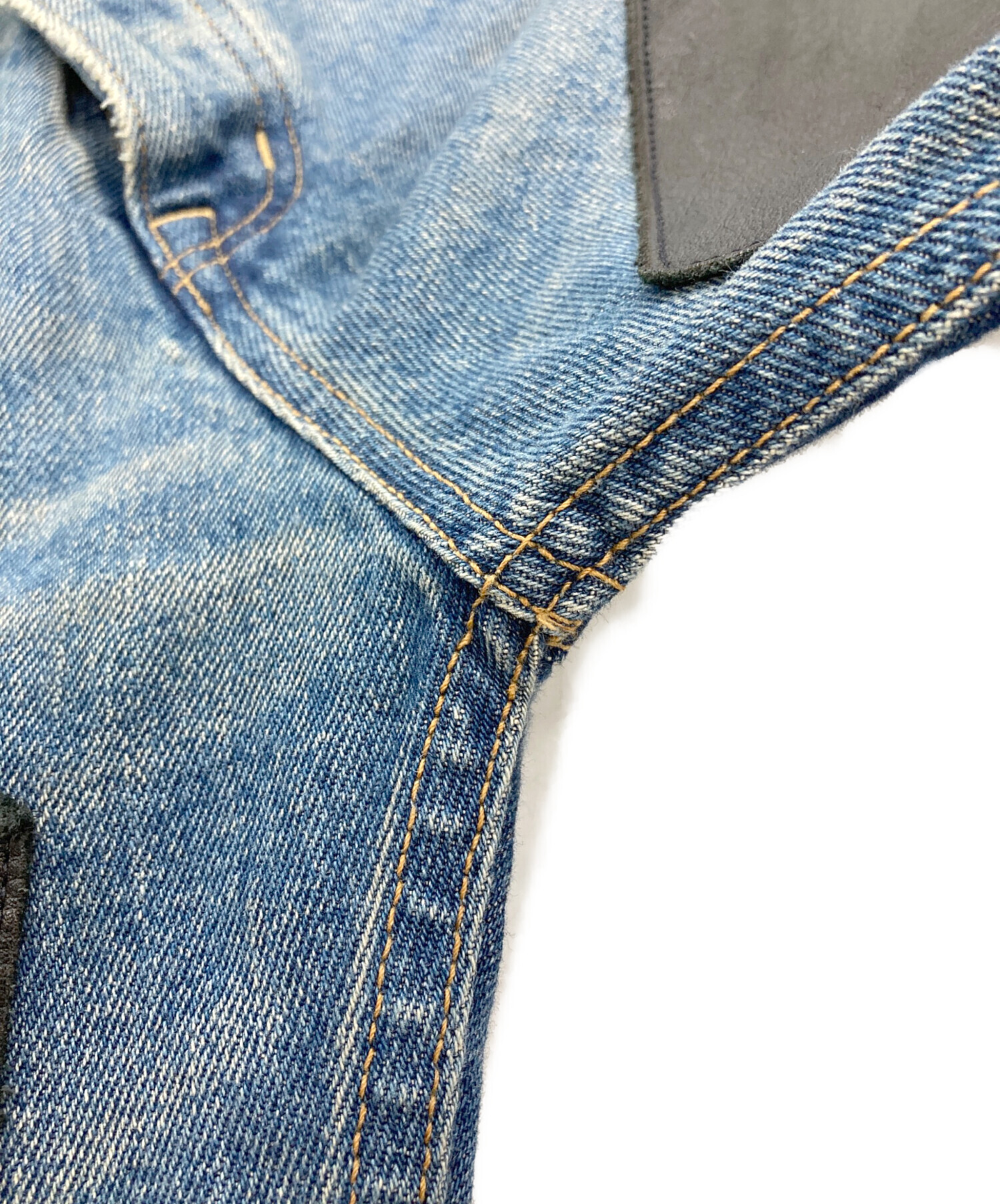中古・古着通販】DAIRIKU (ダイリク) Leather Patch Slim Denim Pants