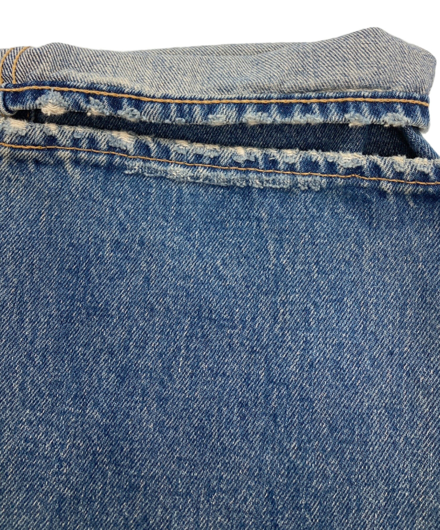 【超希少】ダイリク dairiku LeatherPatchwork Denim 中古・古着通販】DAIRIKU (ダイリク) Leather Patch Slim Denim Pants