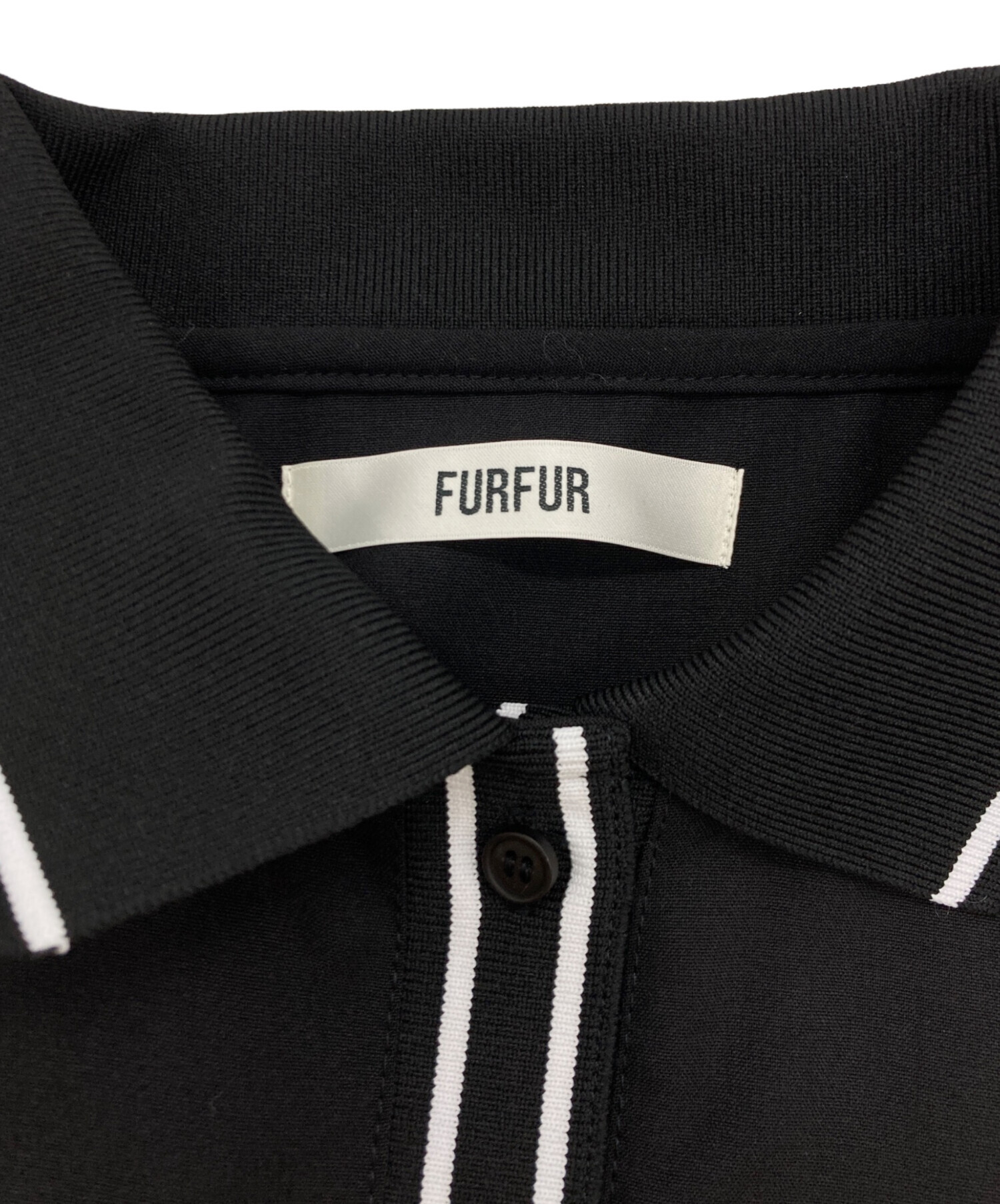 中古・古着通販】furfur (ファーファー) リブコンビシャツワンピース