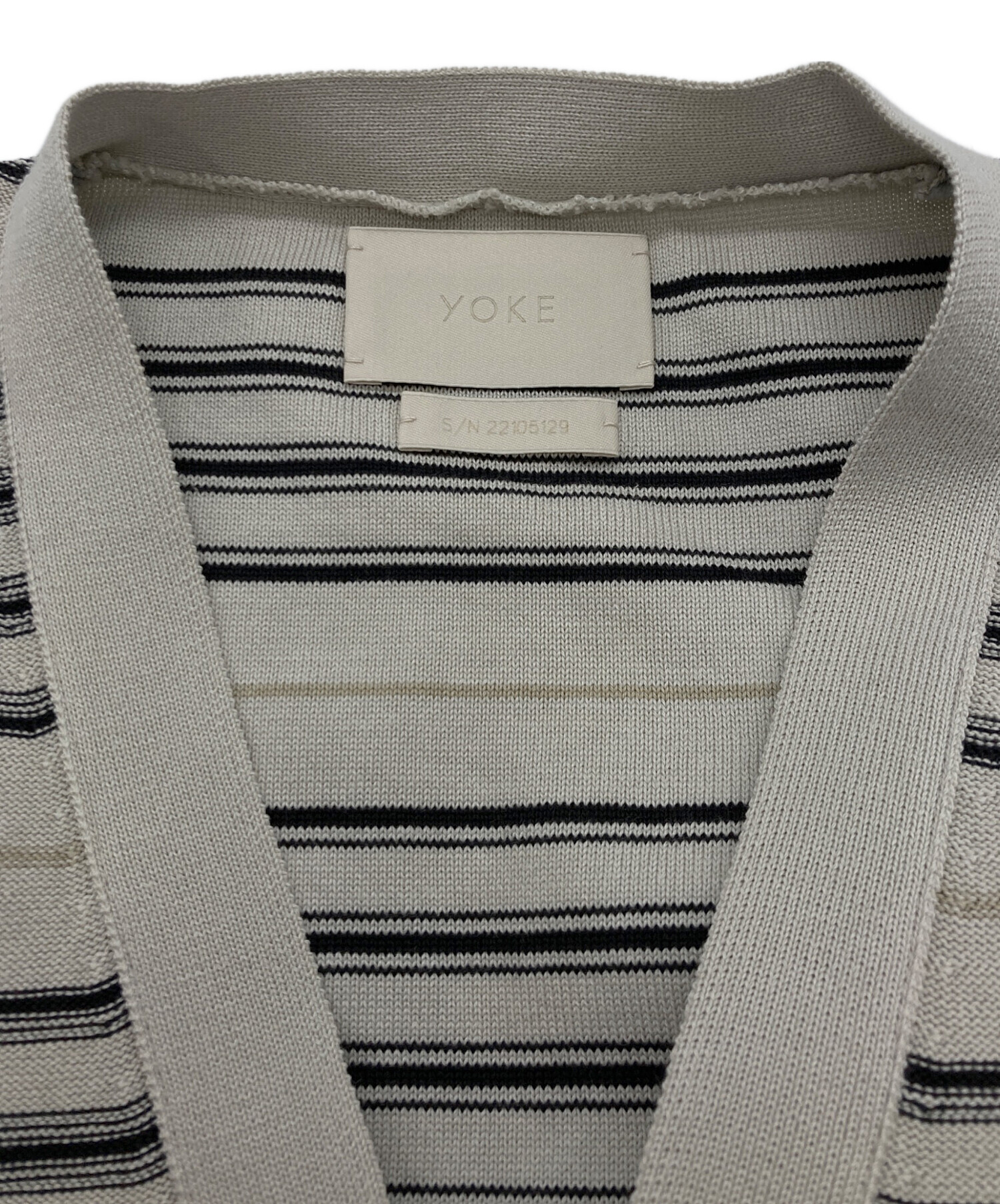 中古・古着通販】YOKE (ヨーク) BORDER CONNECTING CARDIGAN 