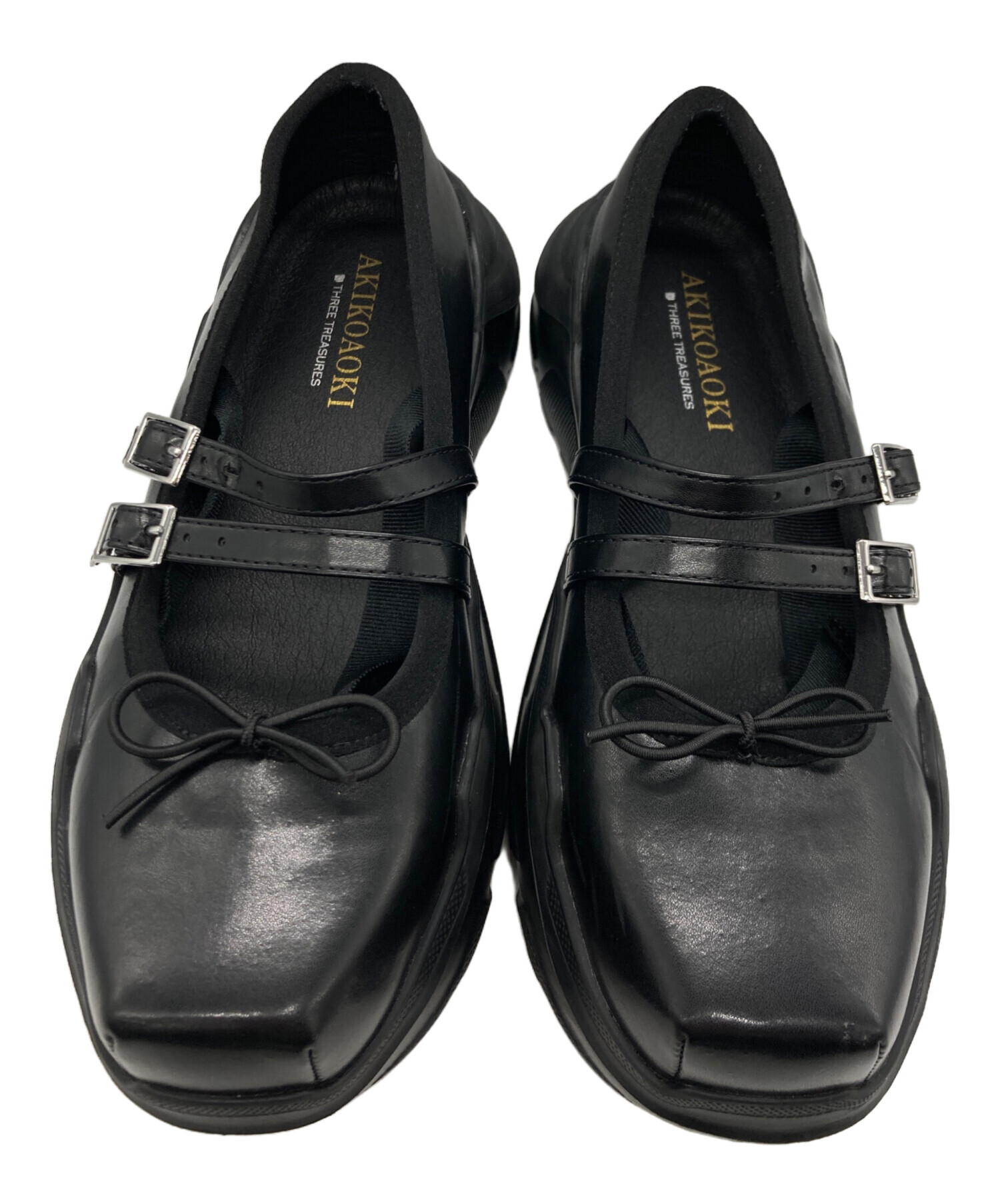 AKIKOAOKI アキコアオキ スニーカー　ローファー 24 ブラック 中古・古着通販】AKIKOAOKI (アキコアオキ) Giselle ローファー