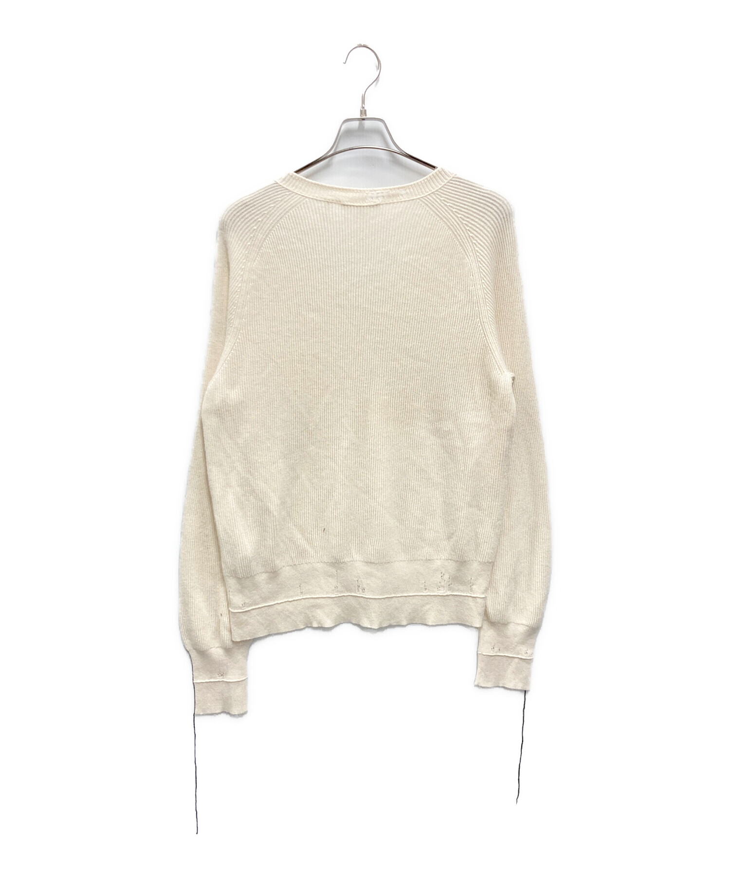 中古・古着通販】HELMUT LANG (ヘルムートラング) ダメージ加工Vネック