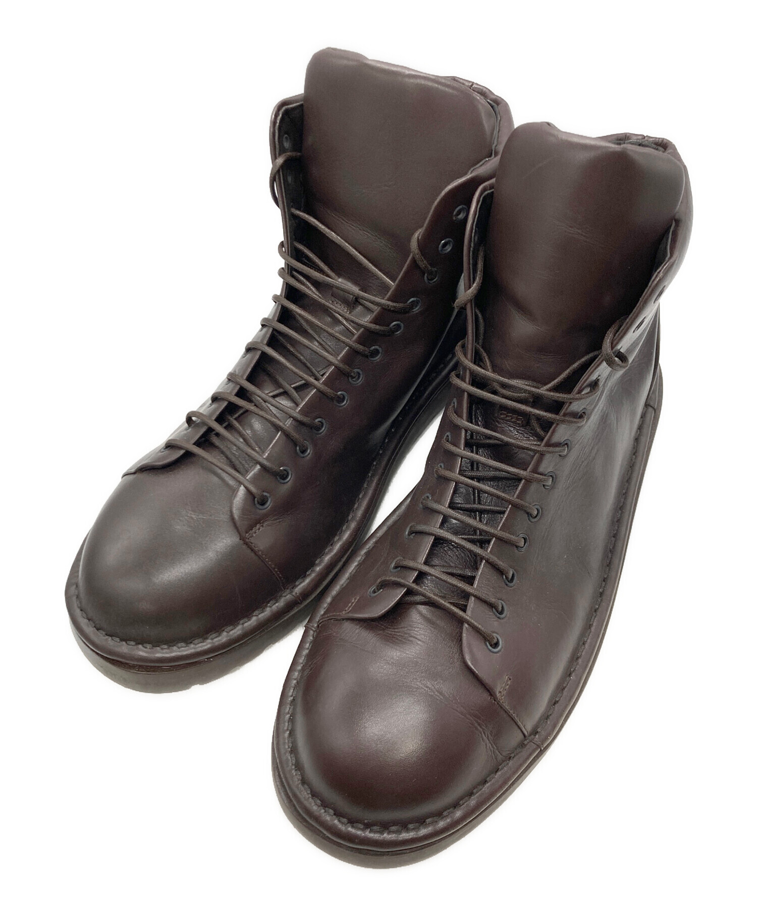 Marsèll マルセル サイドジップブーツ 42.5 27.5cm相当 中古・古着通販】Marsell (マルセル) レースアップブーツ ブラウン