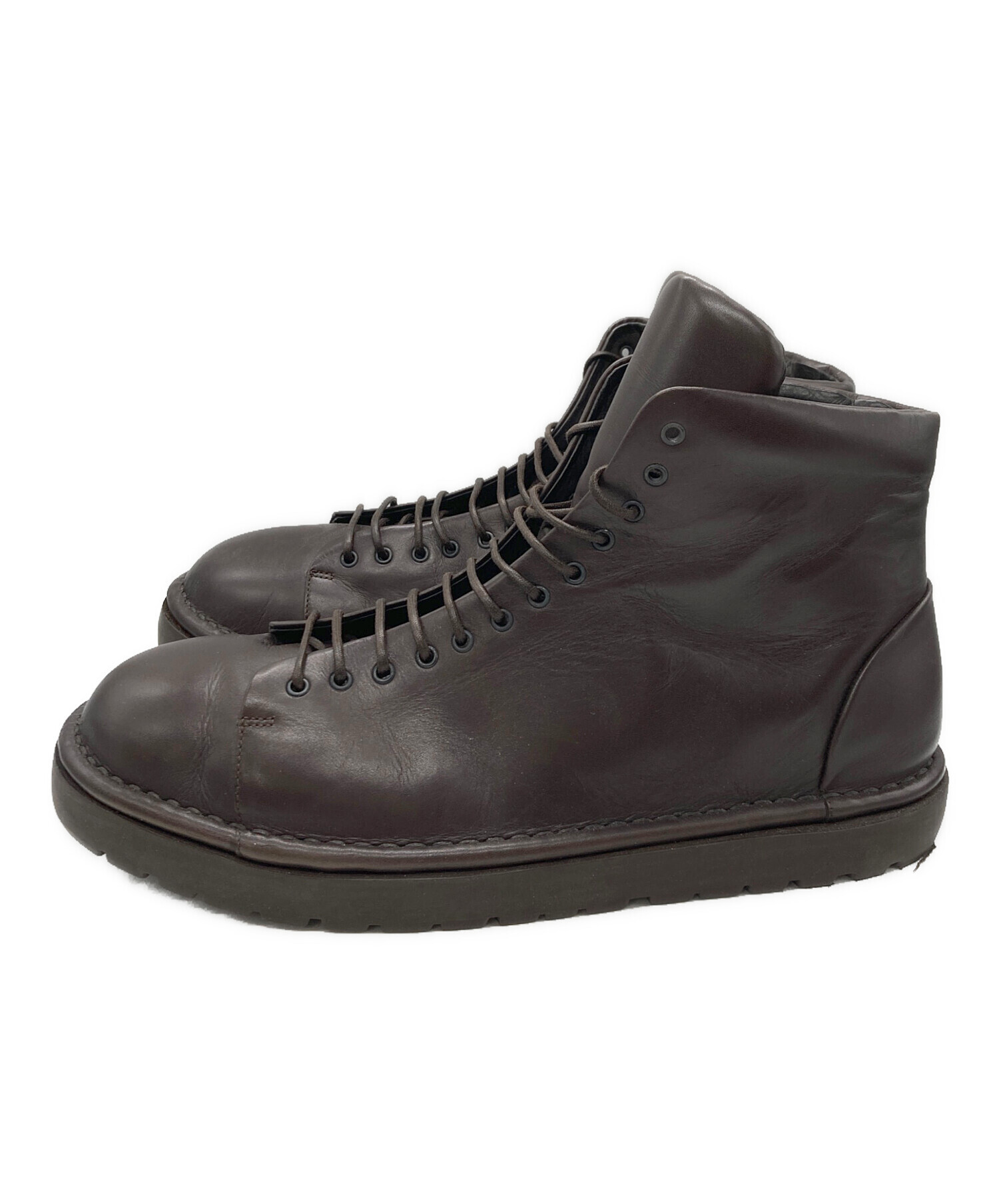新品★ 定価14万★マルセル marsell バックジップブーツ 中古・古着通販】Marsell (マルセル) レースアップブーツ ブラウン