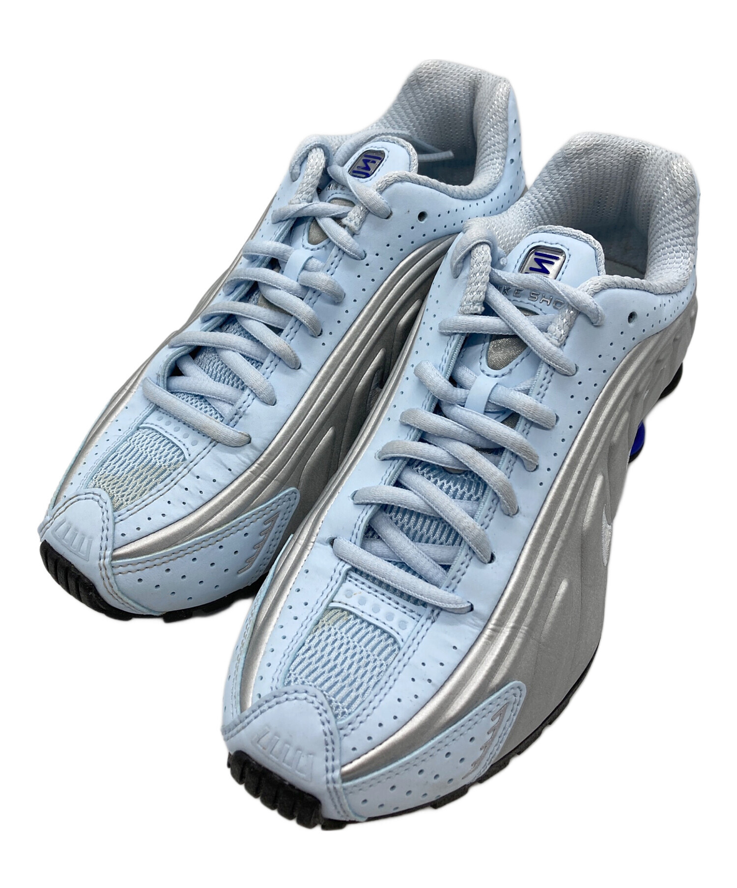 中古・古着通販】NIKE (ナイキ) SHOX R4 グレー×ブルー サイズ:23cm