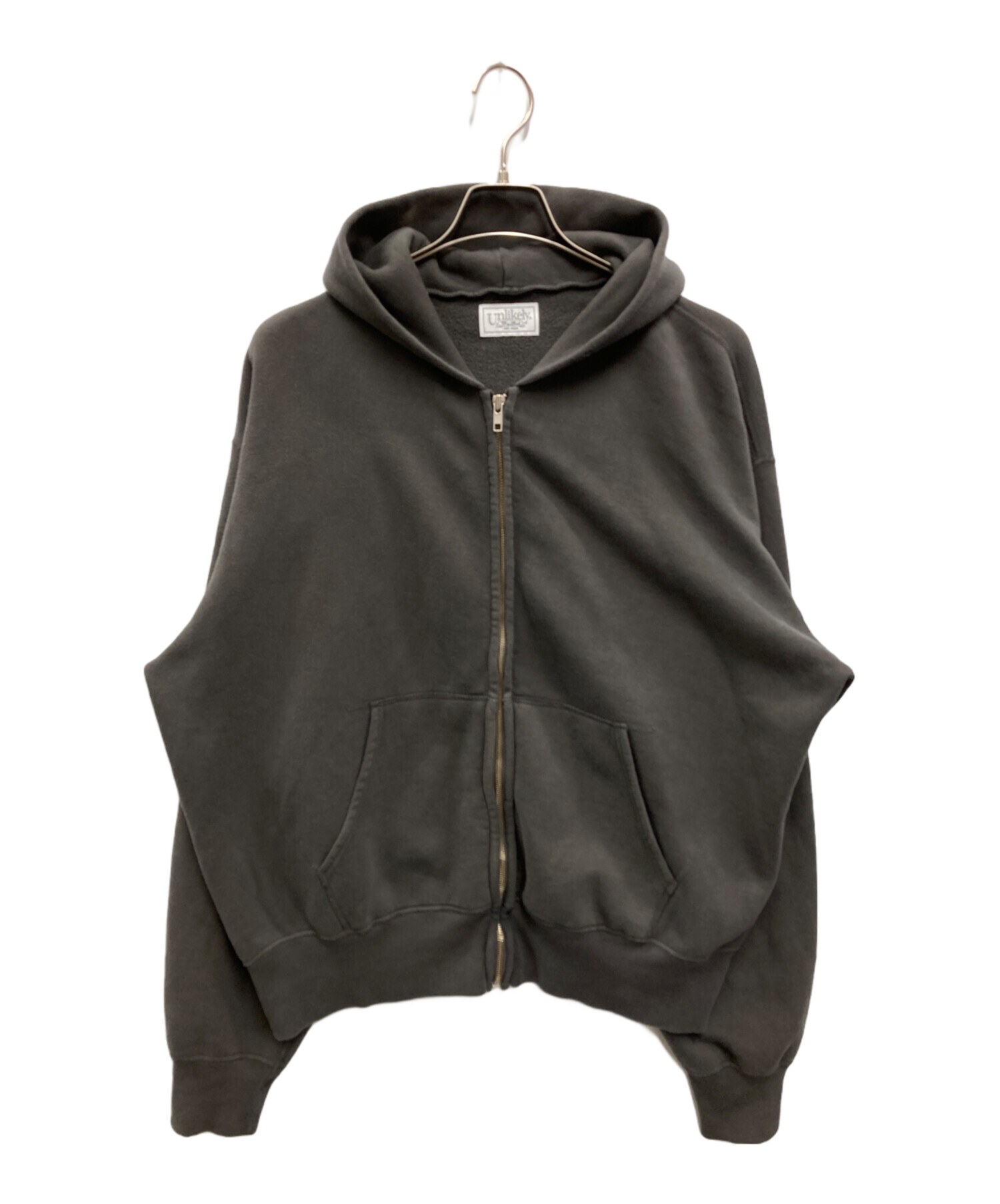 中古・古着通販】Unlikely (アンライクリー) Raglan Zip Hoodie グレー