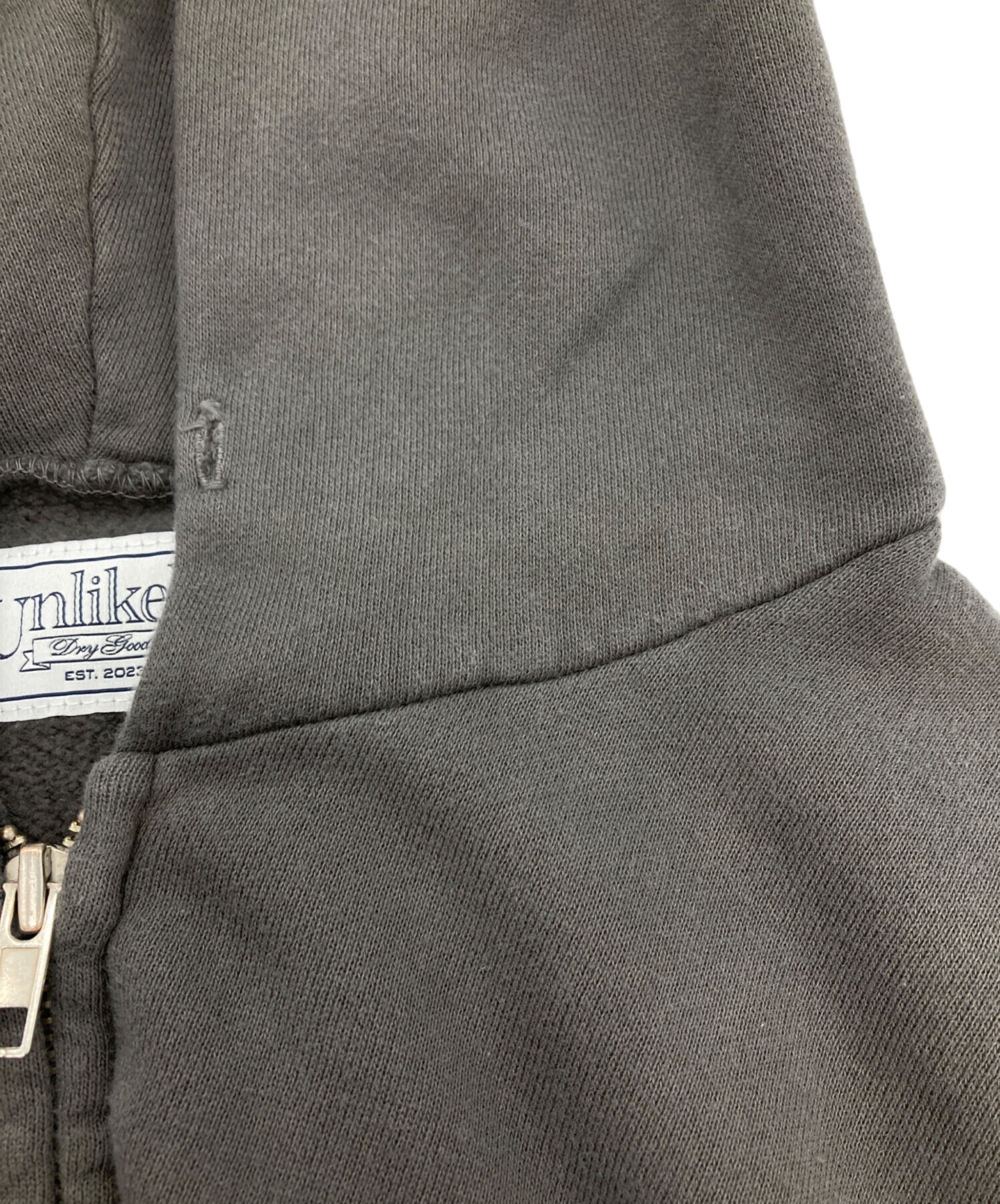 中古・古着通販】Unlikely (アンライクリー) Raglan Zip Hoodie グレー